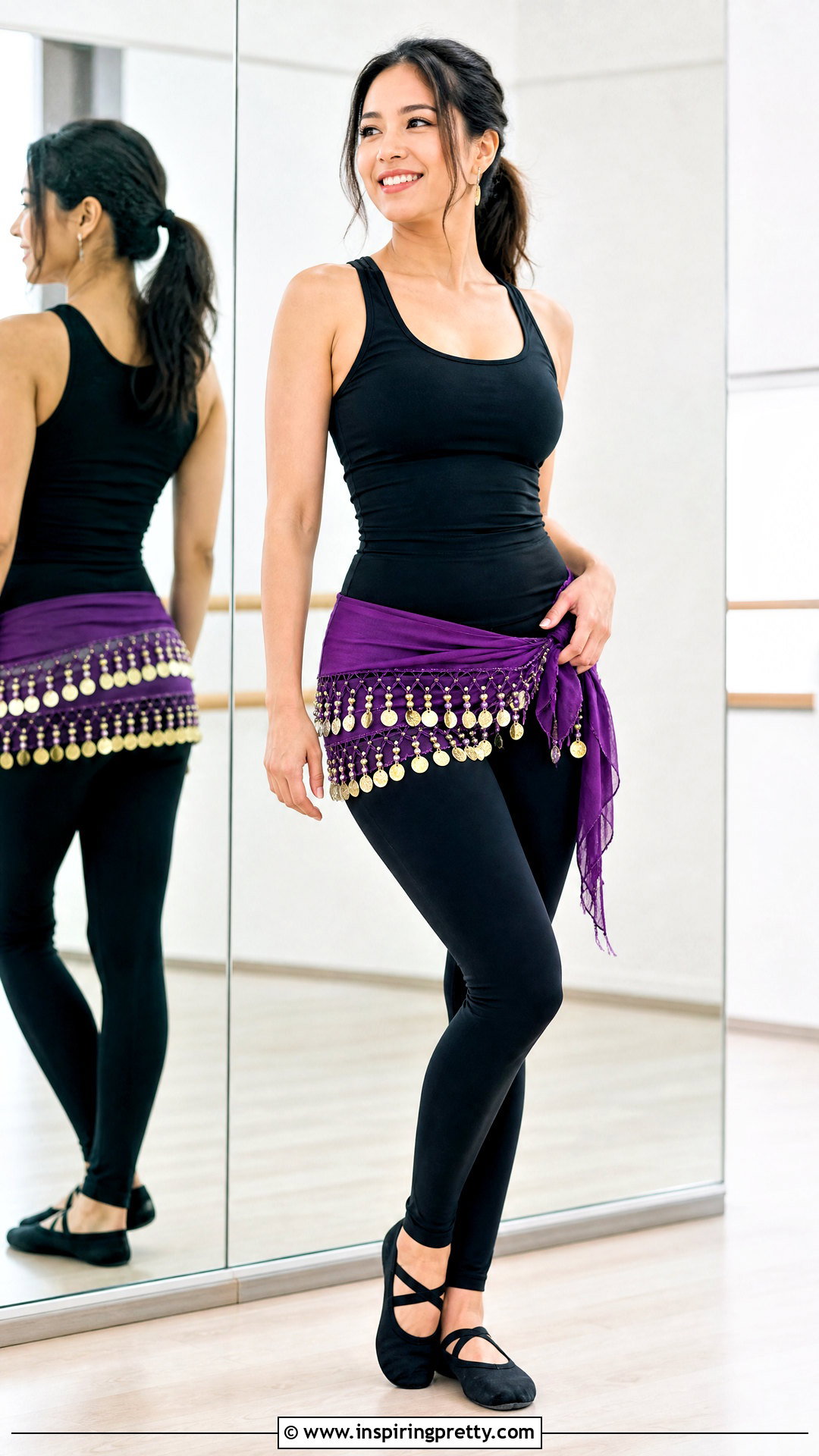 Fitted Belly Dancing Tank Top With Yoga Pants - 25 belly dancing tops outfit ideas