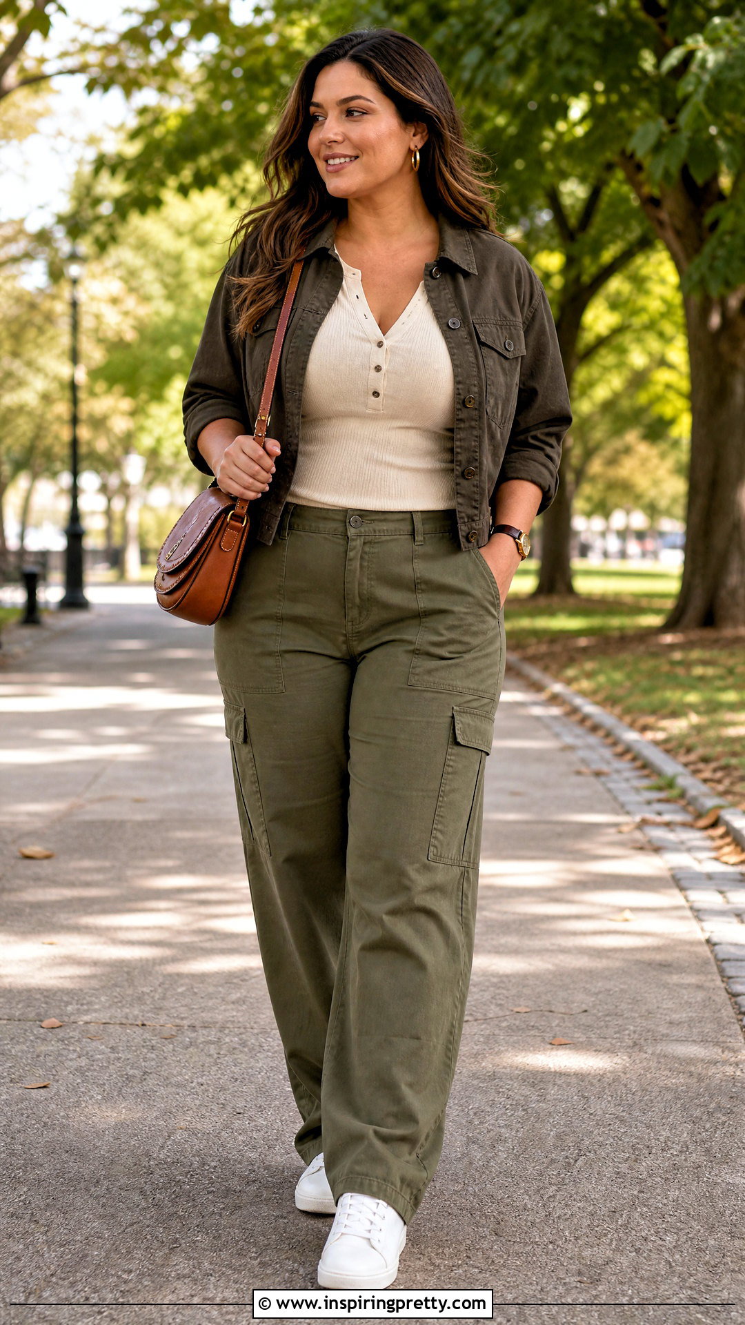 Fitted Henley Top With Baggy Cargo Pants Outfit - 20 tight top baggy pants outfit ideas