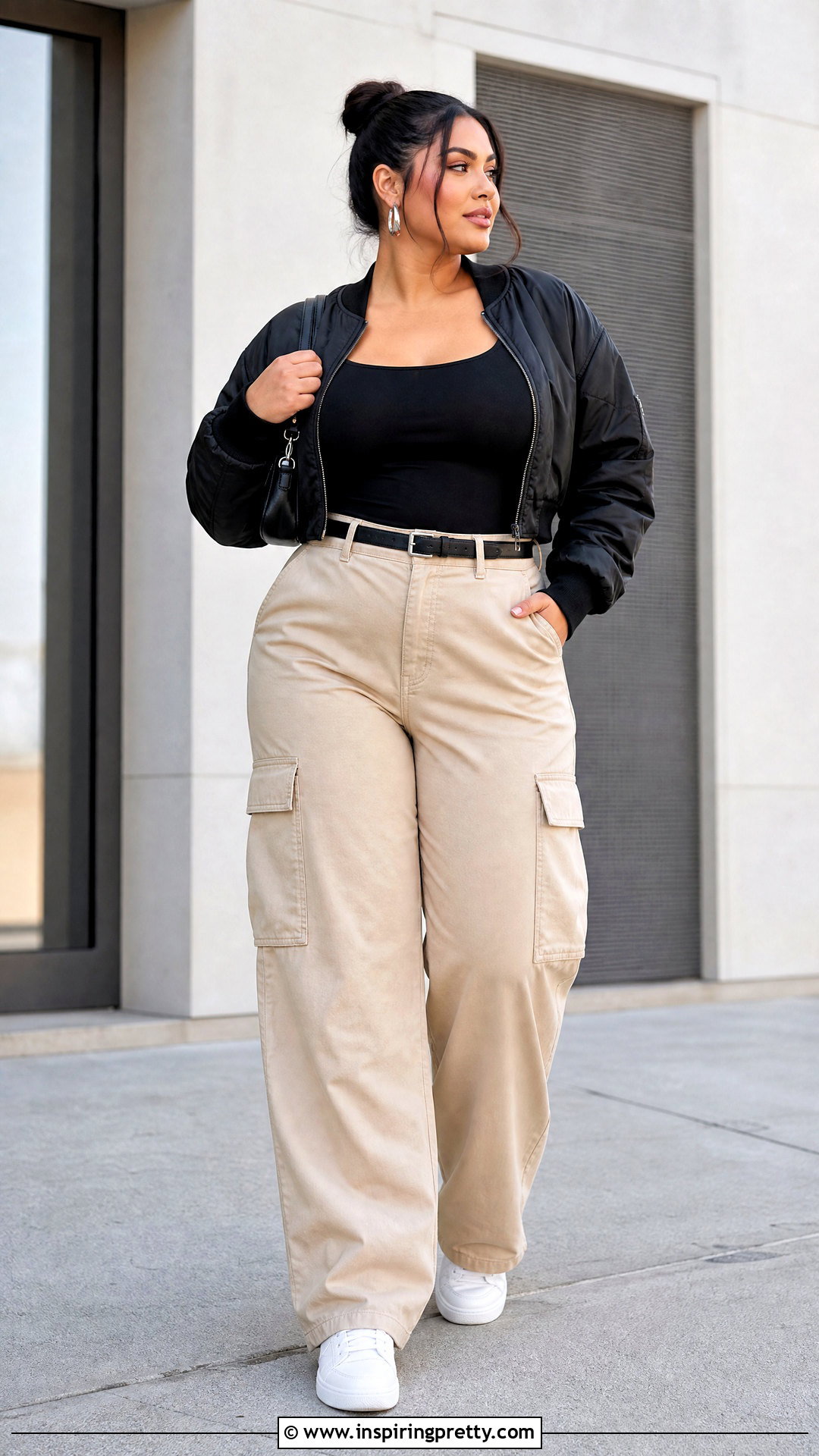 Fitted Long Sleeve Top With Cargo Pants - what tops look good with cargo pants (20 ways)