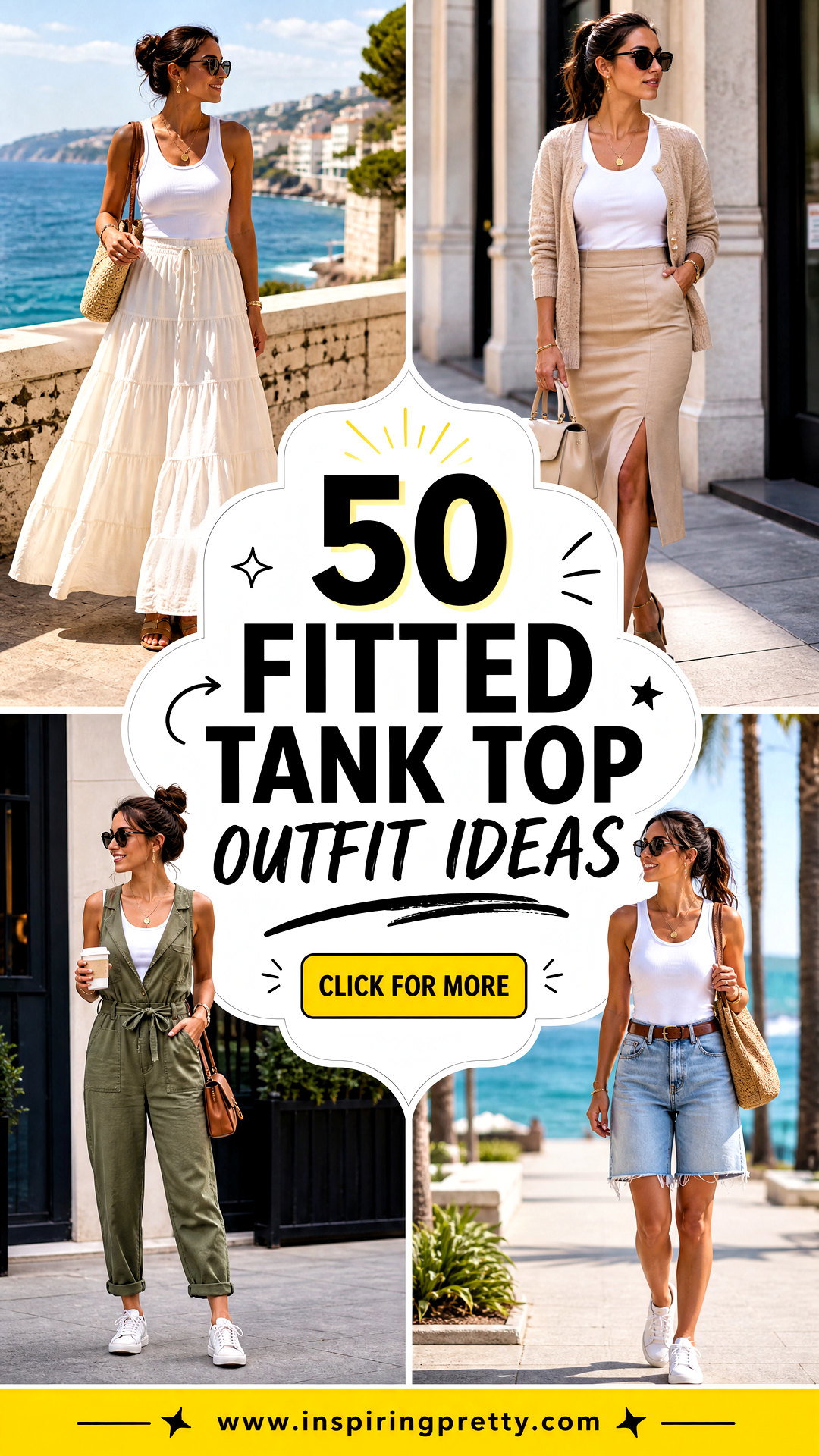 50 Fitted Tank Top Outfit Ideas for Sleek Summer Style - 50 Fitted Tank Top Outfit Ideas for Sleek Summer Style