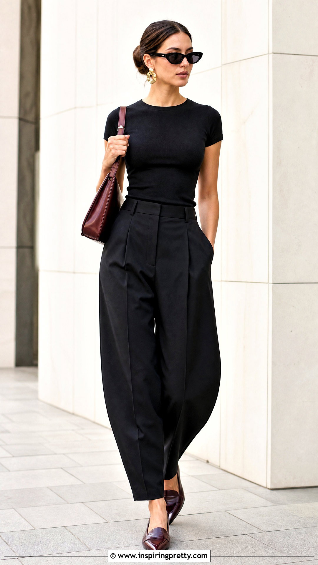 Fitted Top And Barrel Leg Trouser Set - 50 two pieces trouser and top