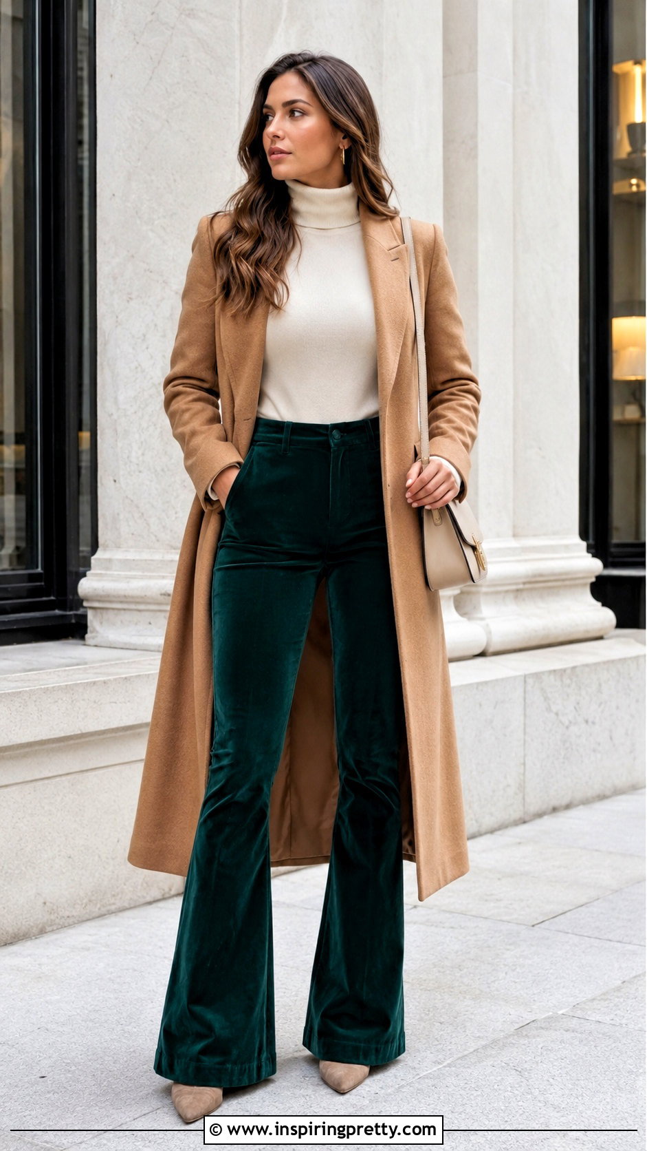 Fitted Turtleneck With Velvet Pants - 25 tops for velvet pants
