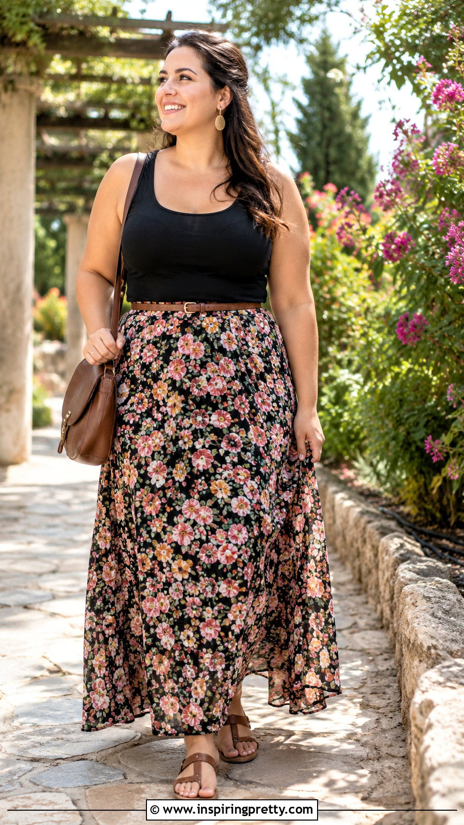 Fitted Universal Thread Tank Top With Maxi Skirt - 20 universal thread tank top outfit ideas