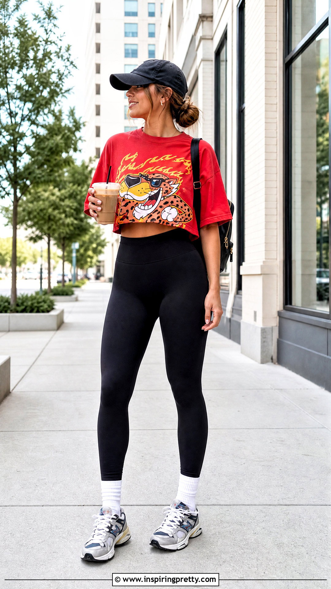 Flaming Hot Cheetos Crop Top With Black Leggings - 20 Flaming Hot Cheetos Crop Tops