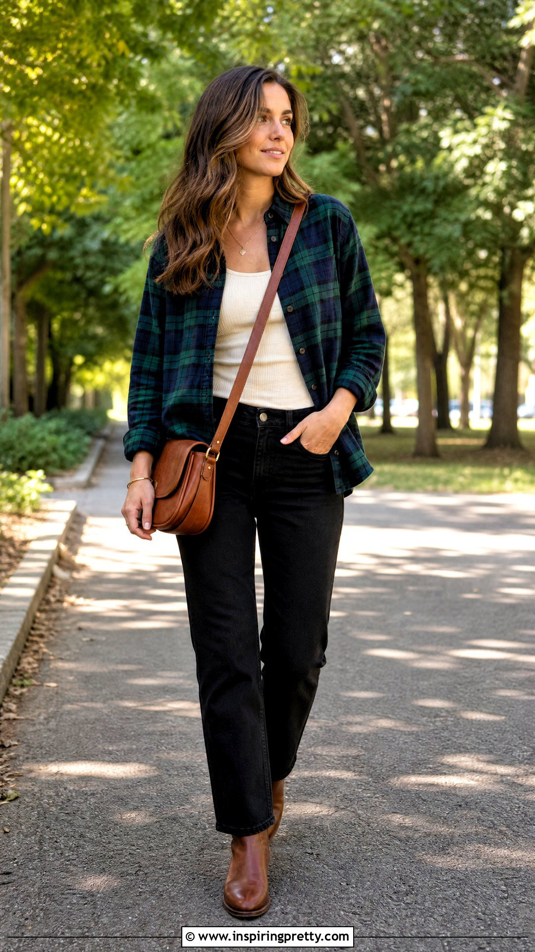 Flannel Shirt With Black Jeans - 50 tops for women