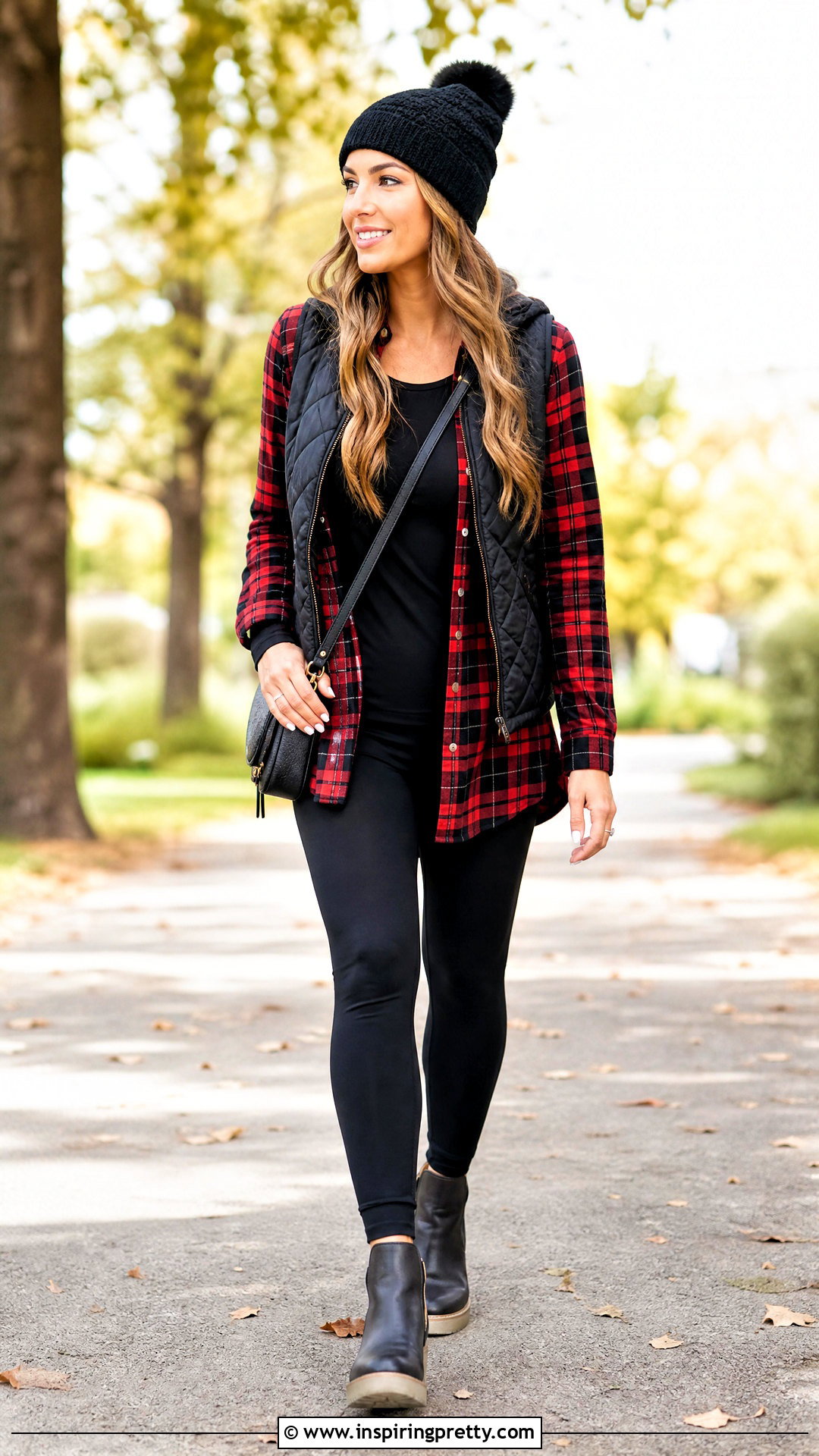 Flannel Shirt With Black Leggings - 50 Top Shirt outfit ideas