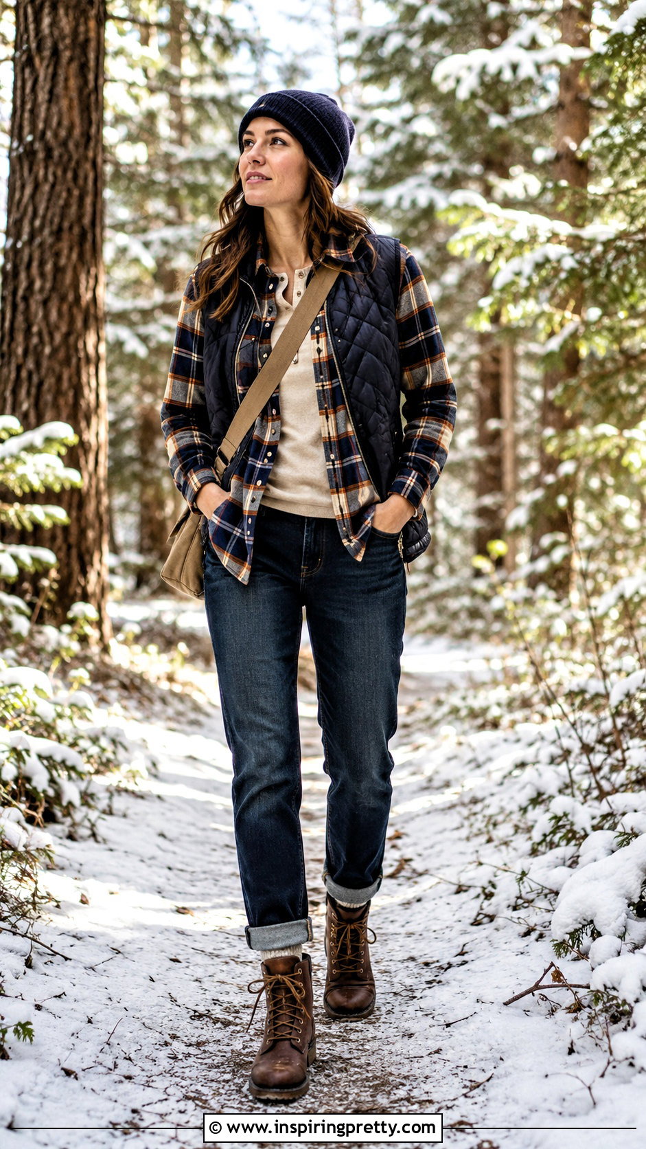 Flannel Shirt With Straight Leg Jeans - 25 Winter Tops To Wear With Jeans