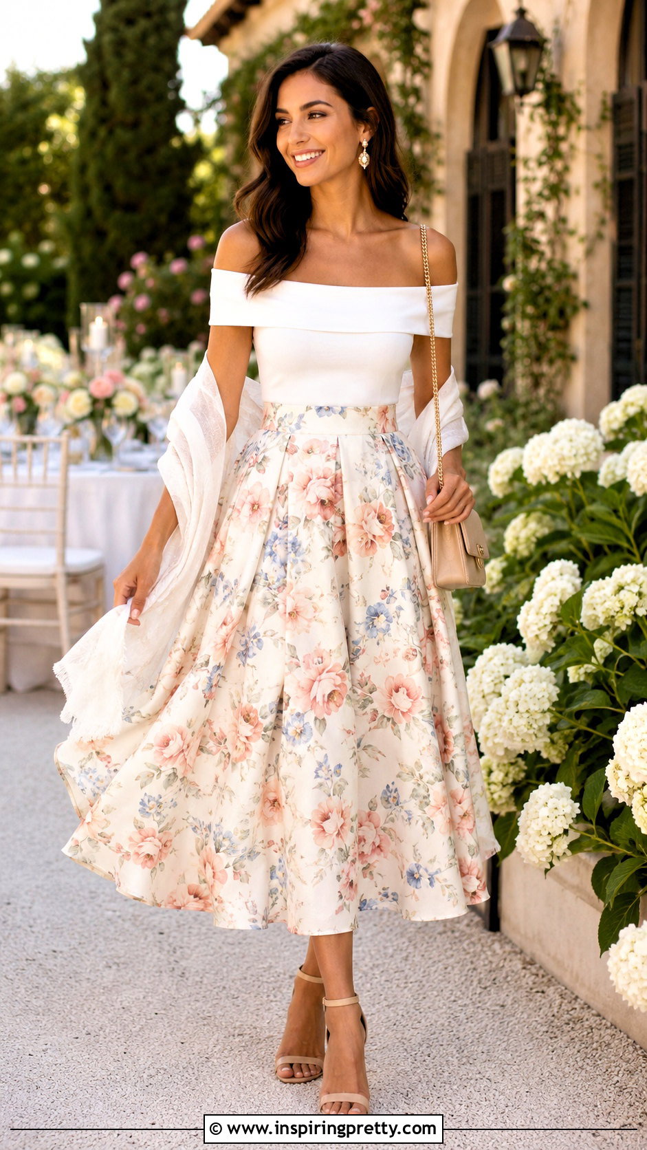 Flare Skirt And Off Shoulder Top Outfit - 50 flay skirt and top outfit ideas