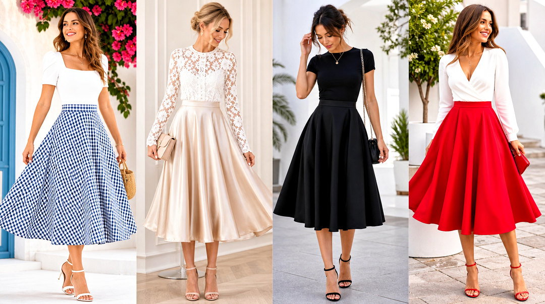 50 Flare Skirt and Top Outfit Ideas for Feminine Party Looks
