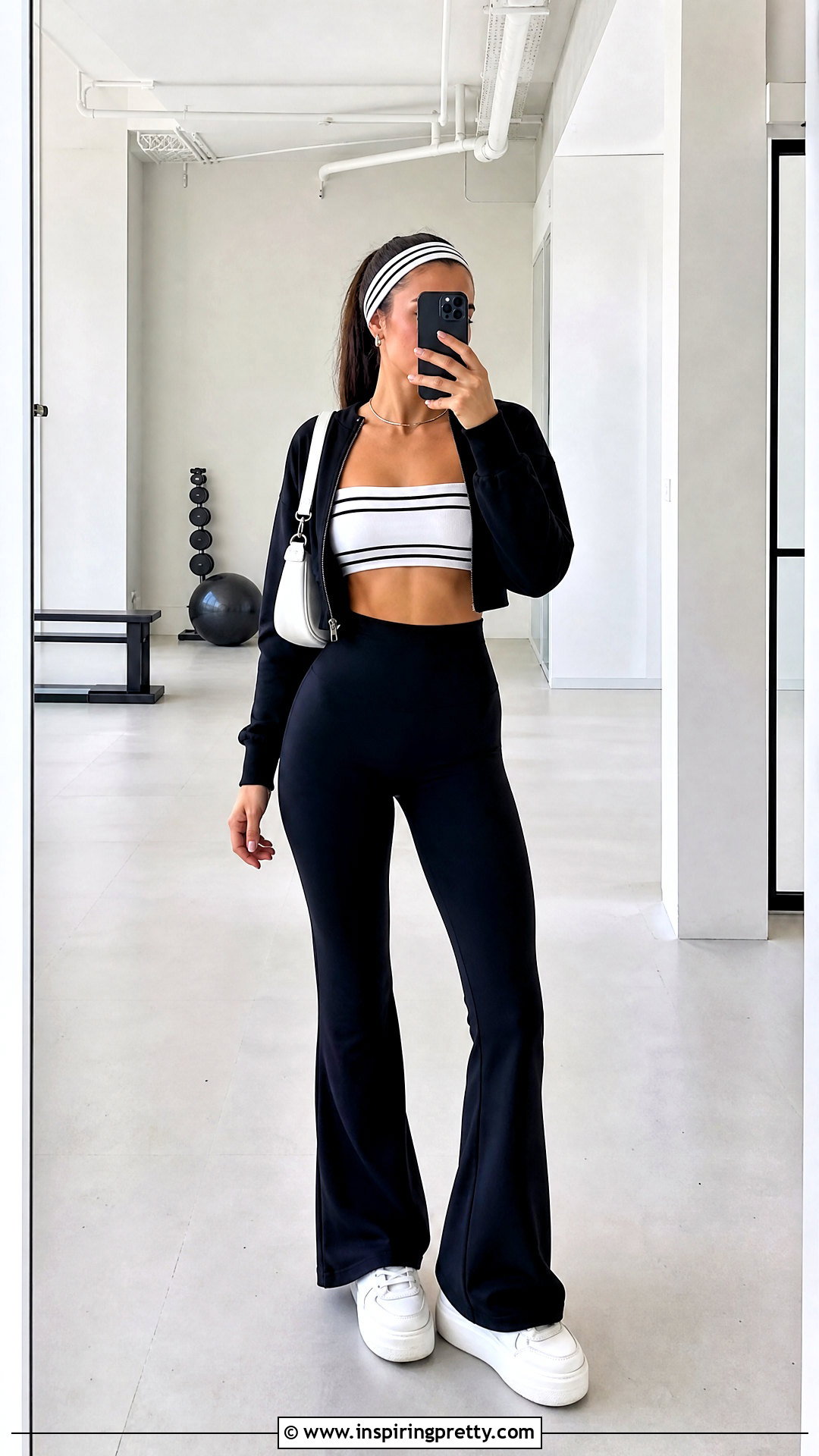 Flared Leggings Cheerleader Crop Top Outfit - 25 cheerleader crop top outfit ideas