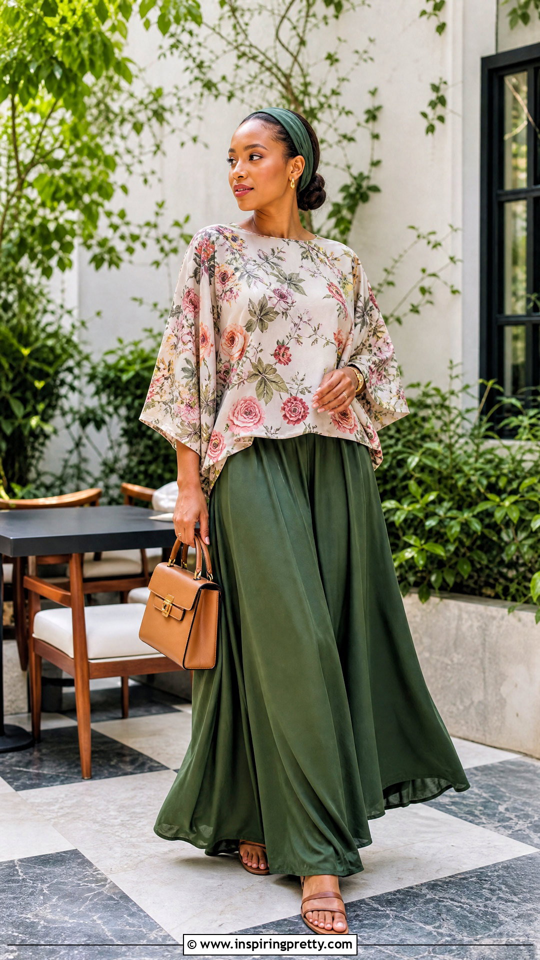 Floral Bubu Top And Plain Maxi Skirt Outfit - 50 bubu top and skirt outfits