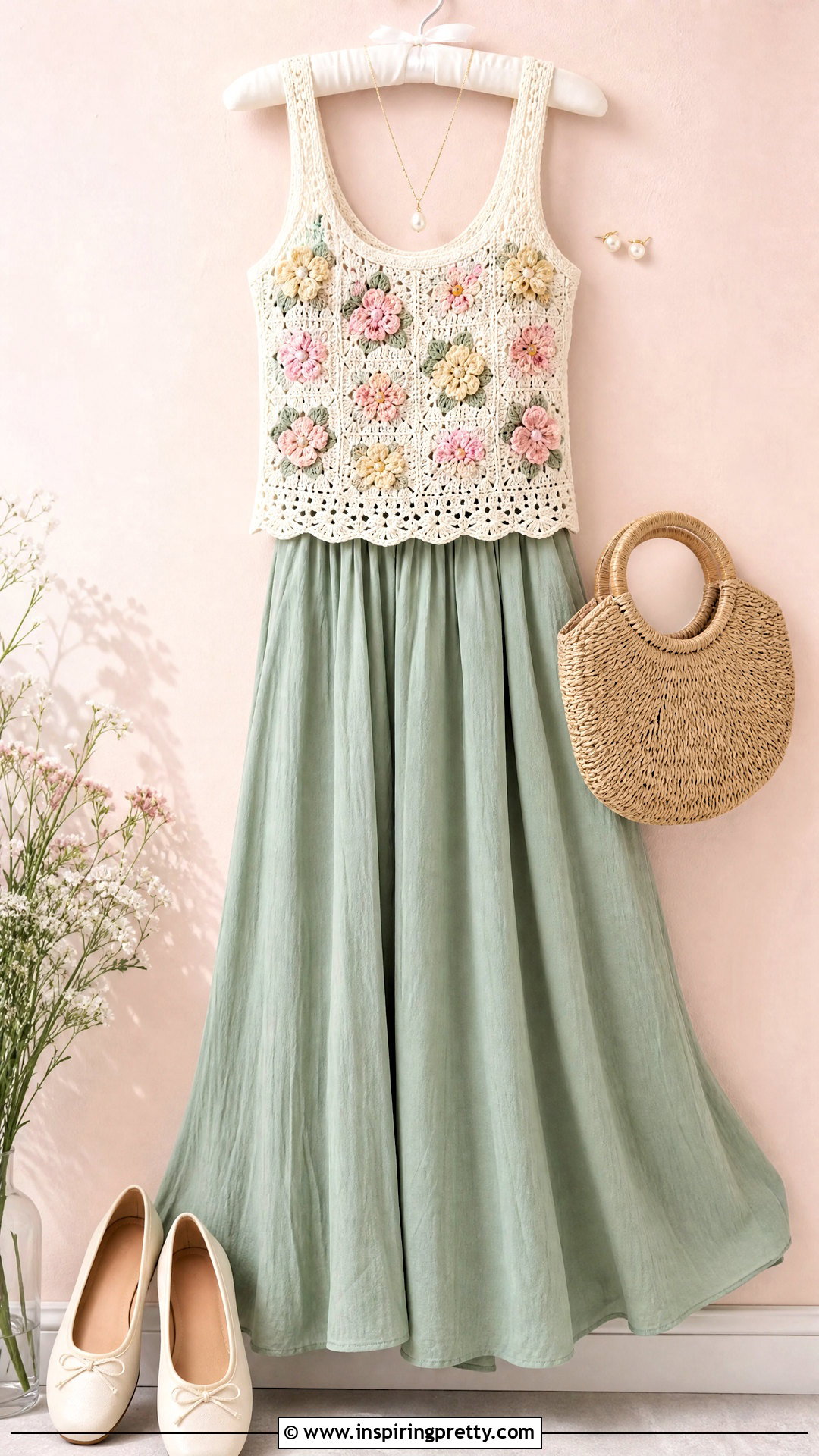Floral Crochet Tank Top Outfit On Hanger - 20 crochet tank top on hanger ideas