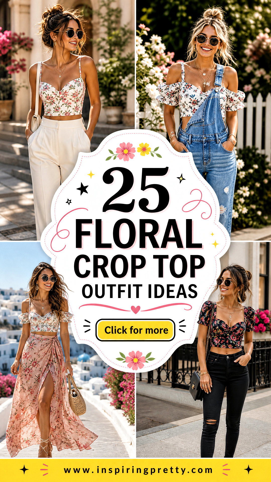 25 Floral Crop Top Outfit Ideas Fresh Spring and Summer Looks - 25 Floral Crop Top Outfit Ideas: Fresh Spring and Summer Looks