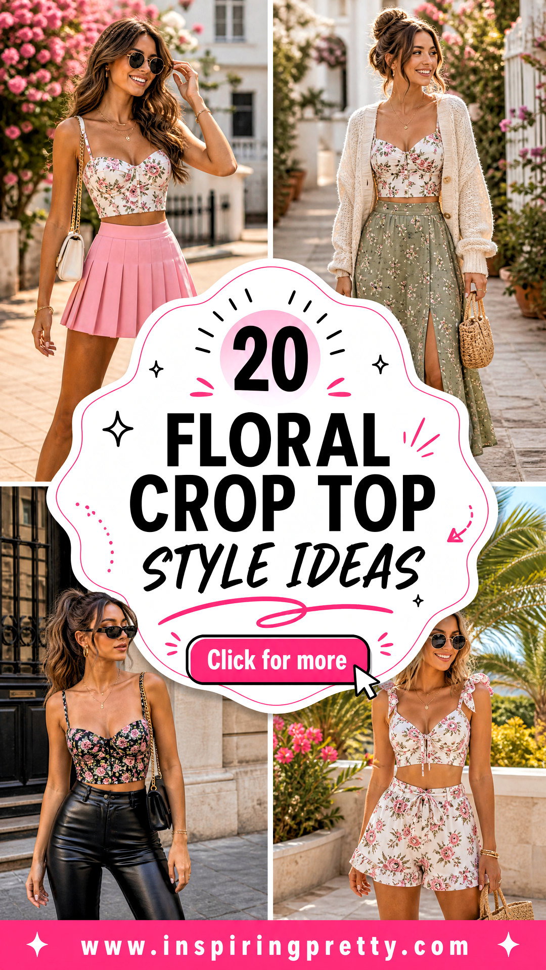 20 Floral Crop Top Style Ideas for Effortless Summer Looks - 20 Floral Crop Top Style Ideas for Effortless Summer Looks