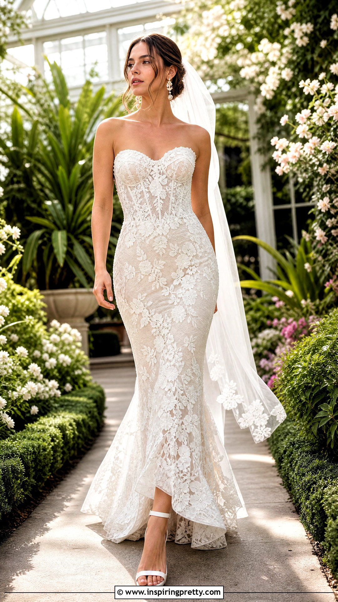 Floral Lace Mermaid Wedding Dress With Corset Top - 25 Mermaid Wedding Dress With Corset Top outfit ideas
