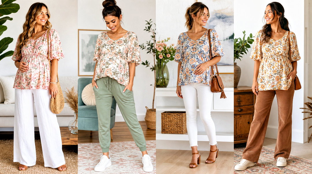 20 Floral Maternity Top Outfit Ideas for Every Trimester