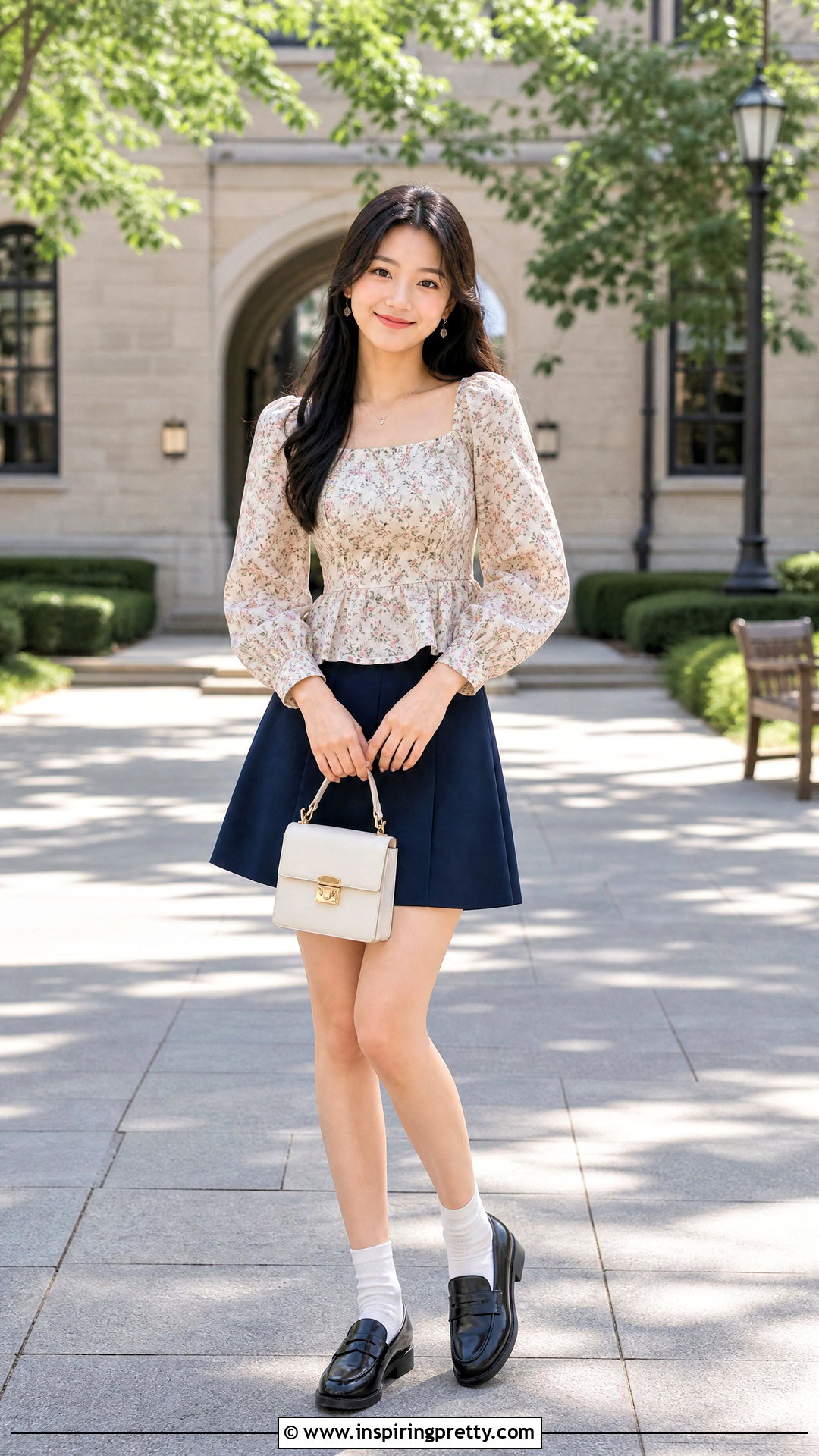 Floral Peplum Top With A Line Mini Skirt - 20 floral peplum top on hanger outfit ideas