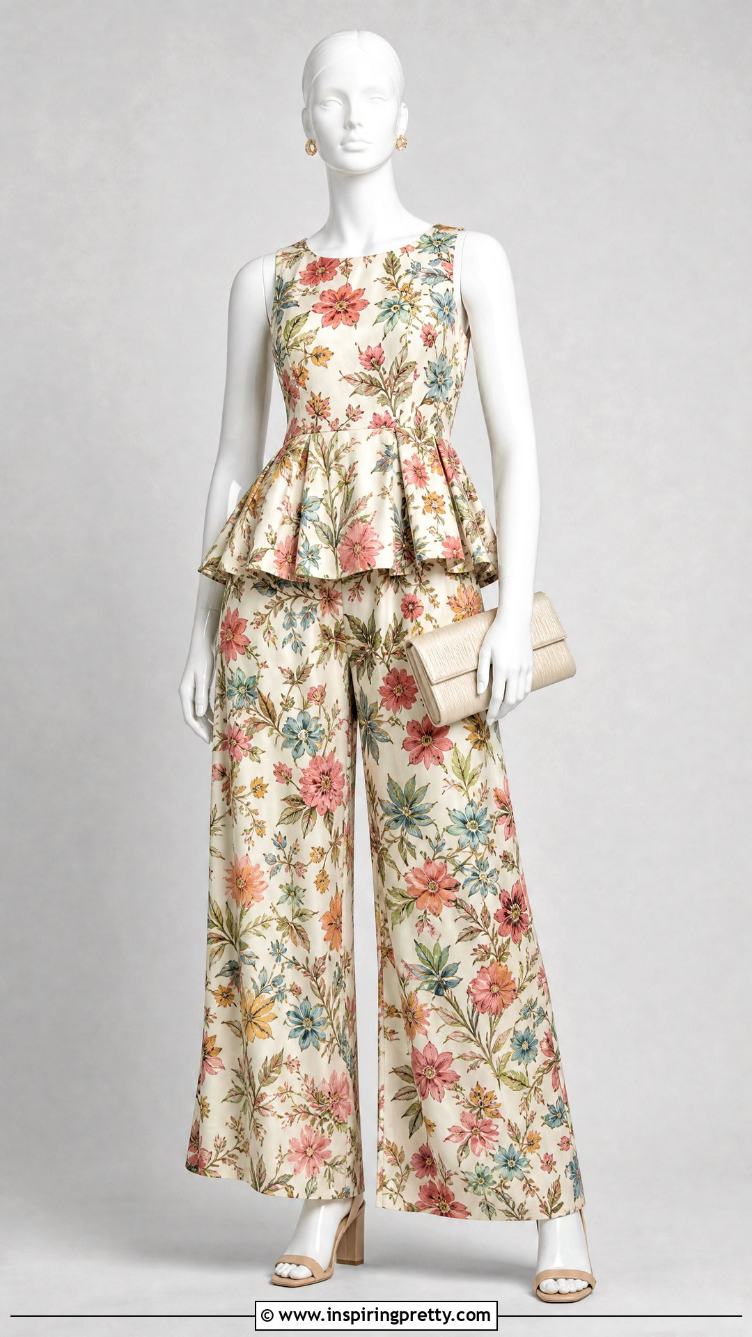 Floral Peplum Top With Matching Palazzo Pants - 20 floral peplum top on mannequin ideas