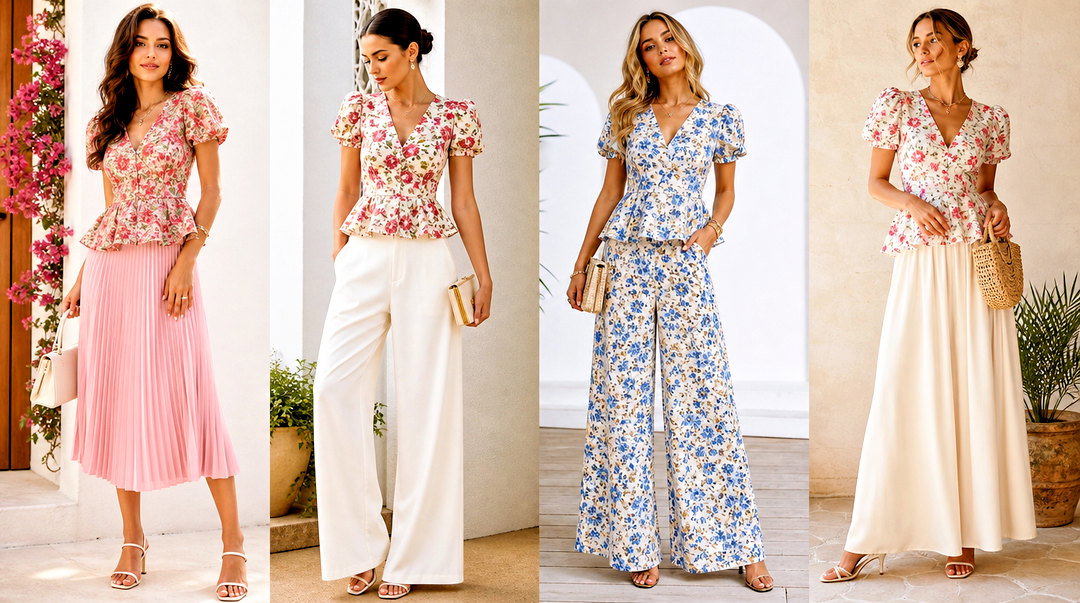 20 Floral Peplum Top on Mannequin Ideas for Retail Style