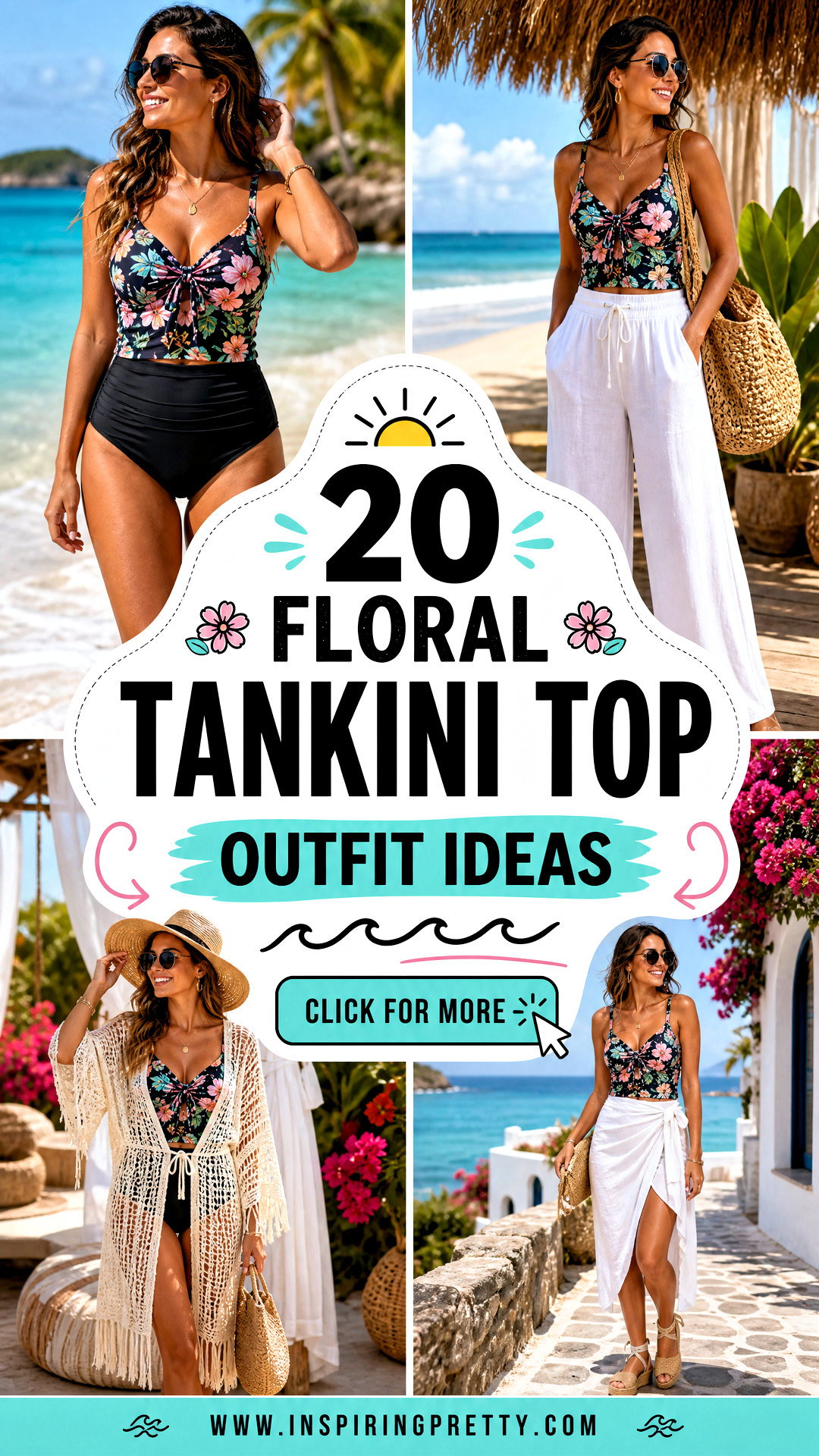 20 Floral Tankini Top Outfit Ideas for Chic Beach Days - 20 Floral Tankini Top Outfit Ideas for Chic Beach Days