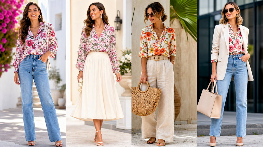 20 Floral Top With Accessories Ideas for a Polished Look