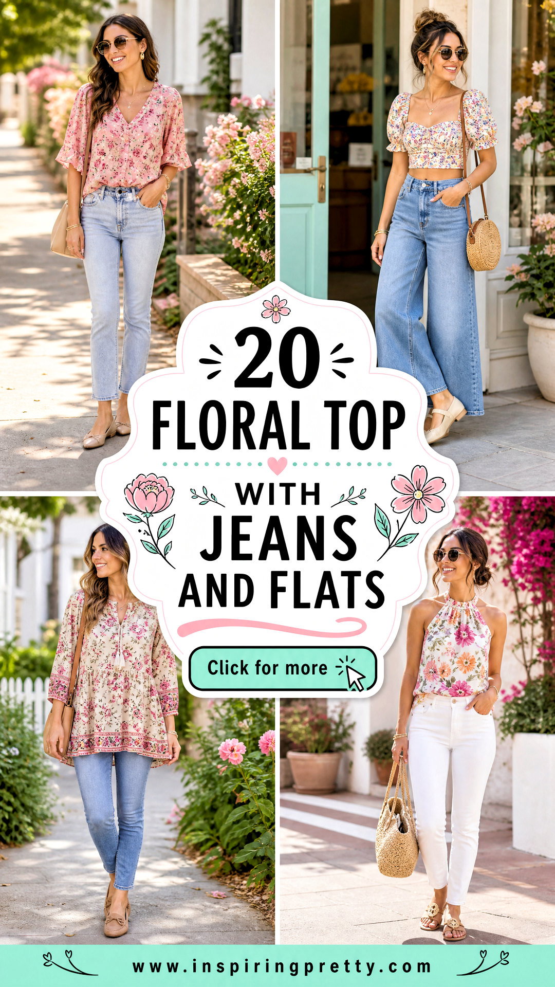 20 Floral Top With Jeans and Flats for Easy Everyday Style - 20 Floral Top With Jeans and Flats for Easy Everyday Style