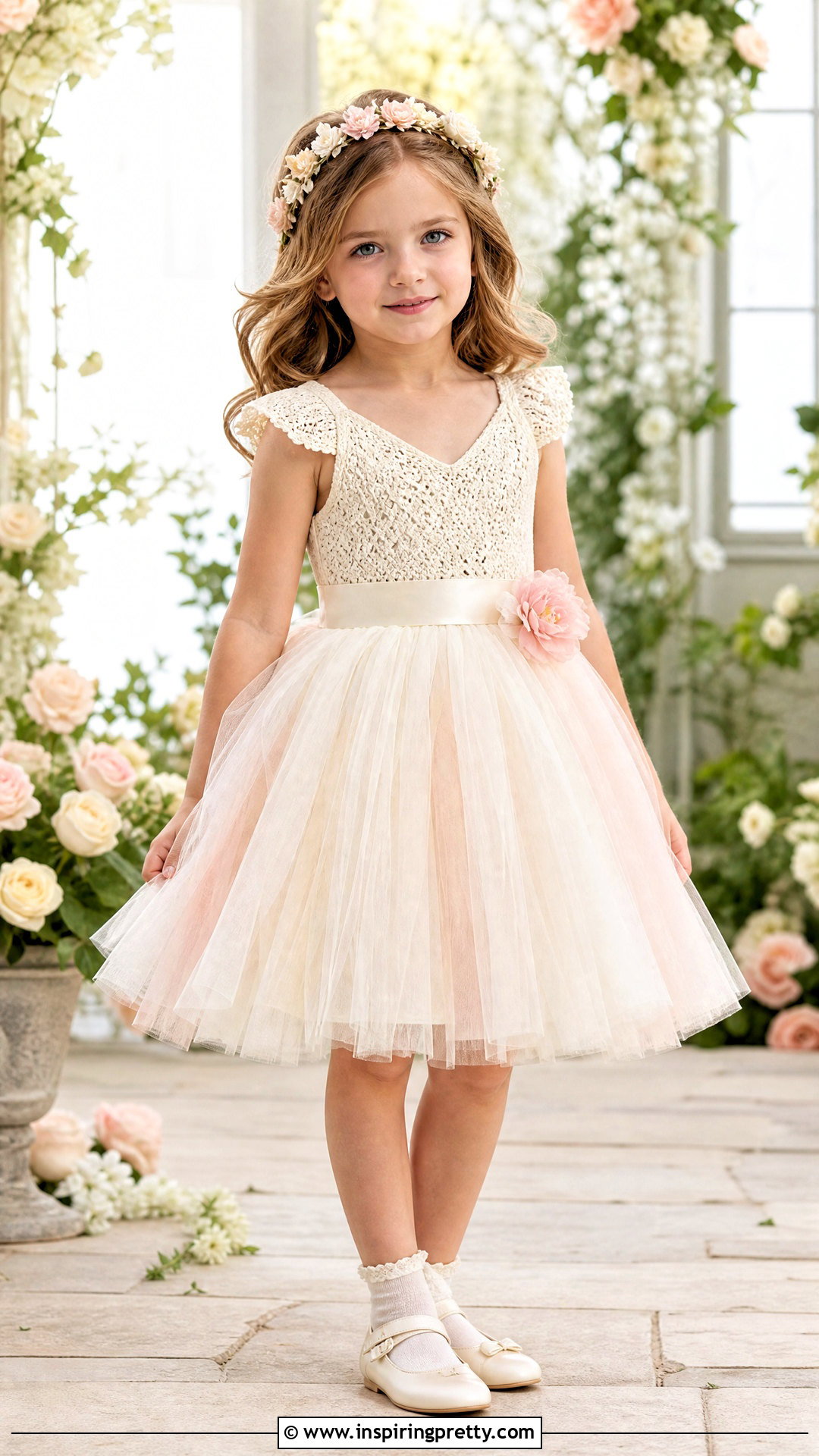 Flower Girl Crochet Tutu Top Dress - 20 crochet tutu top ideas