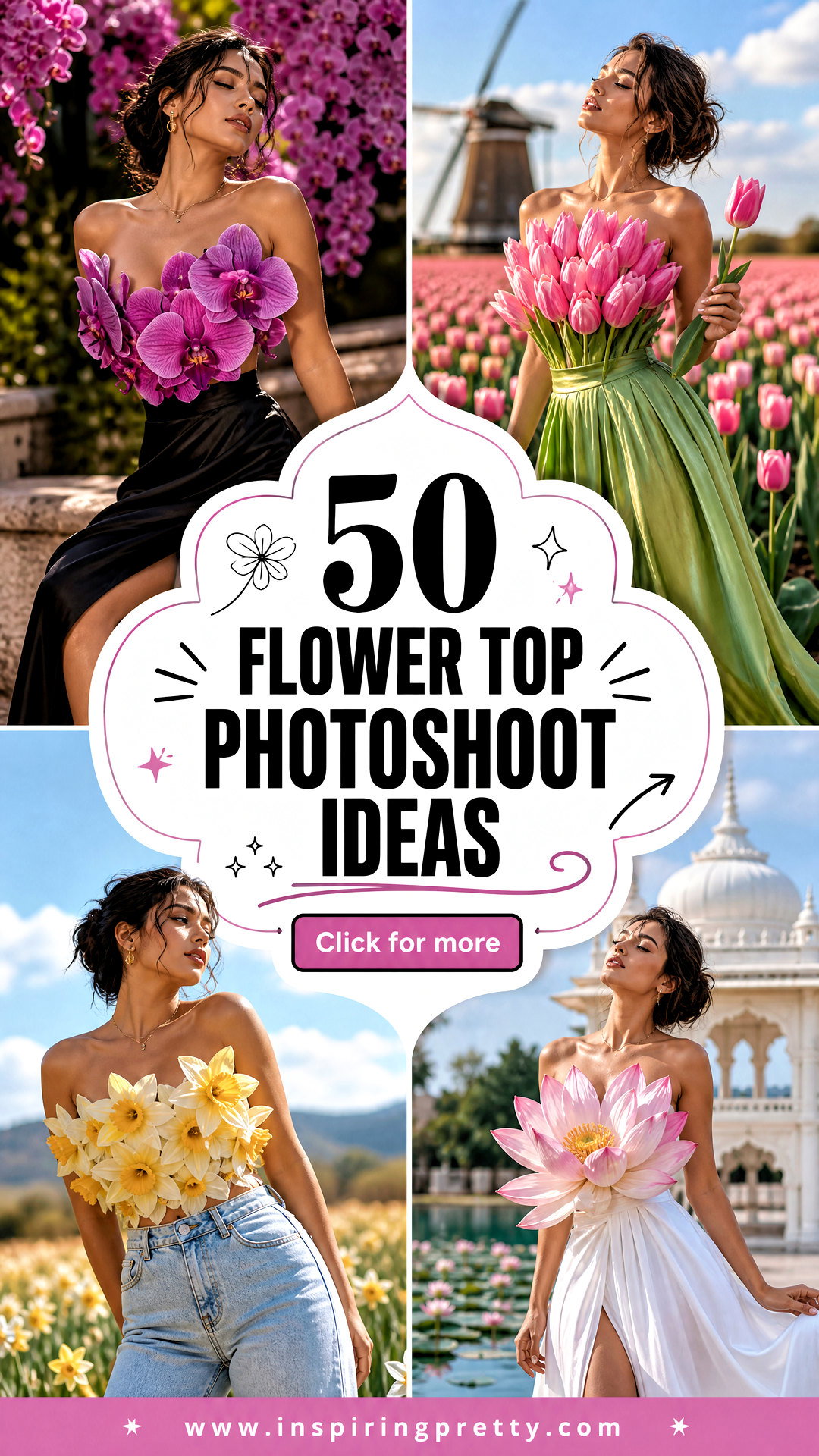 50 Flower Top Photoshoot Ideas for Dreamy Creative Shoots - 50 Flower Top Photoshoot Ideas for Dreamy Creative Shoots