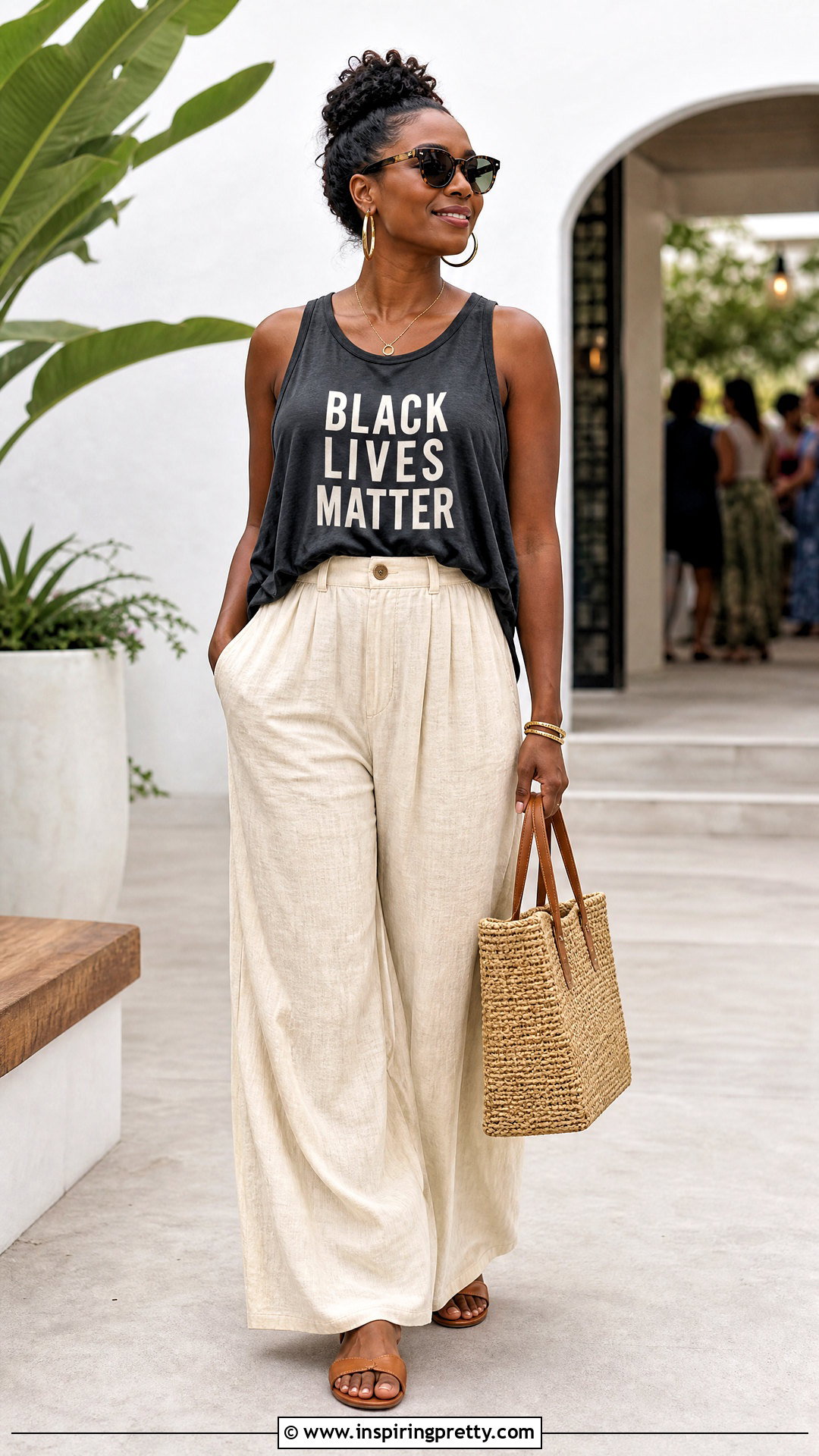 Flowy Black Lives Matter Tank With Wide Leg Pants - 20 black lives matter tank tops