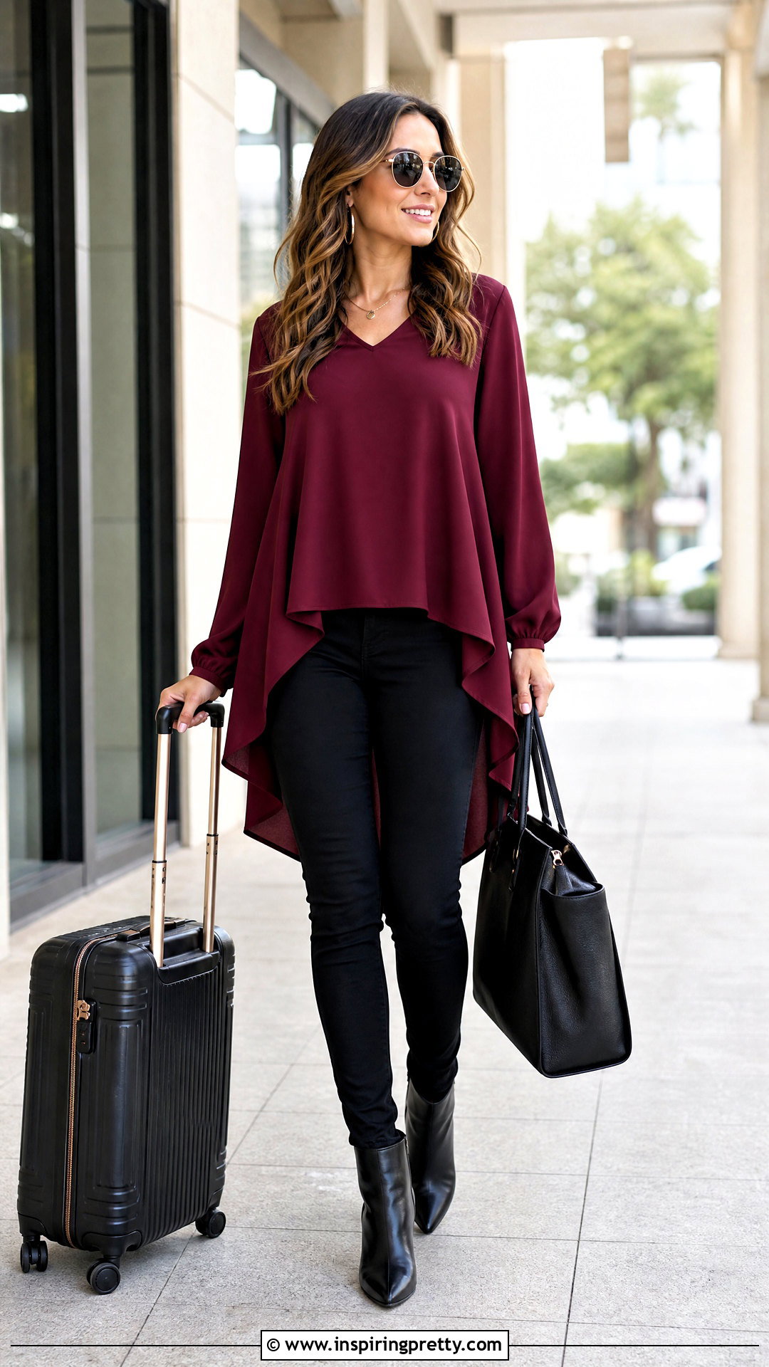 Flowy High Low Top With Skinny Jeans - 50 cute flowy tops outfit ideas