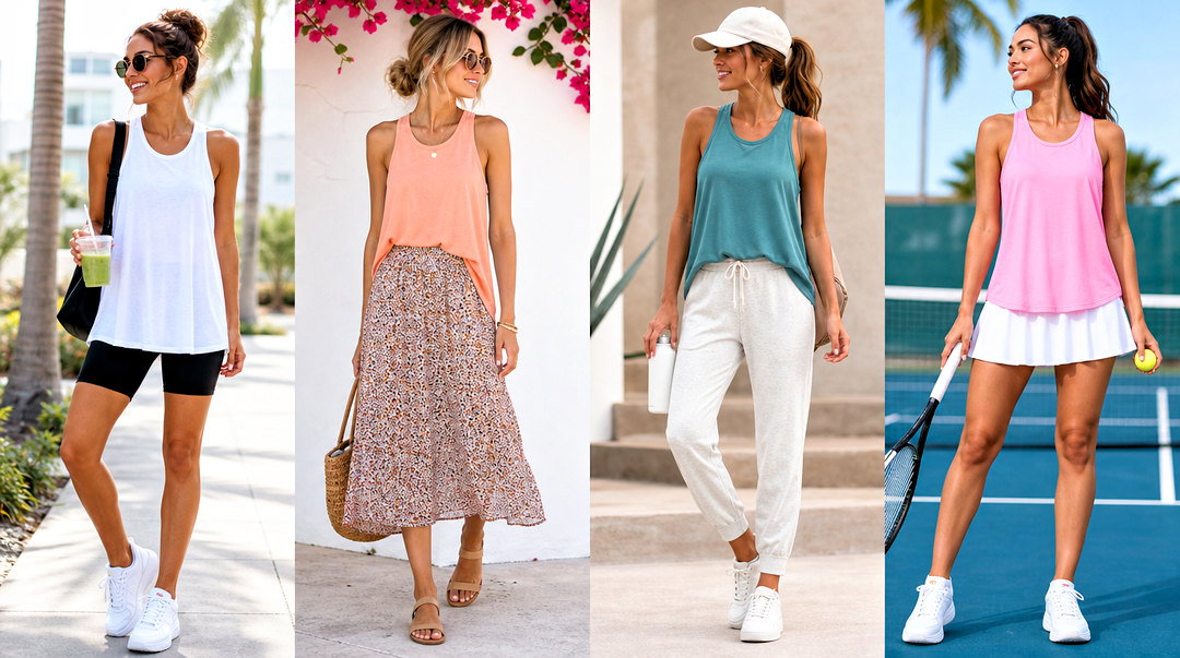 20 Flowy Racerback Tank Top Outfit Ideas: Breezy Summer Looks