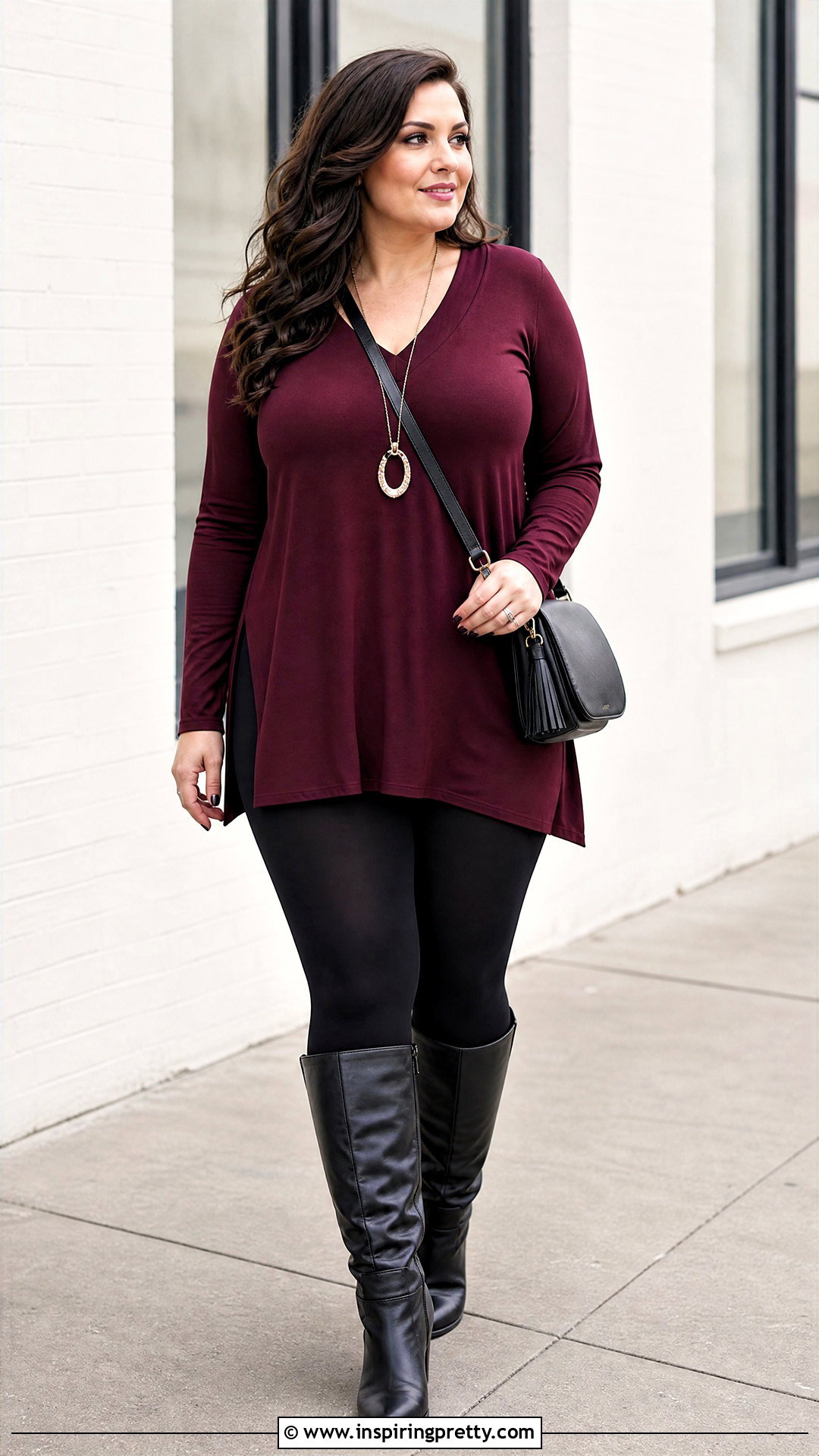 Flowy Tunic Top With Leggings - 50 flowy tops outfit ideas