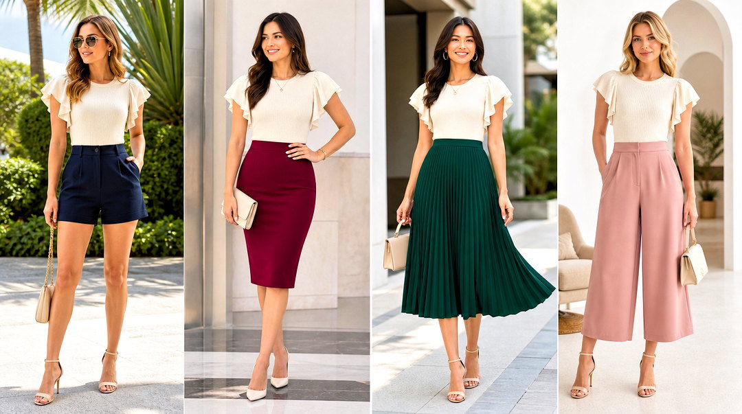 20 Flutter Sleeve Knit Top Outfit Ideas Cozy-Chic Looks