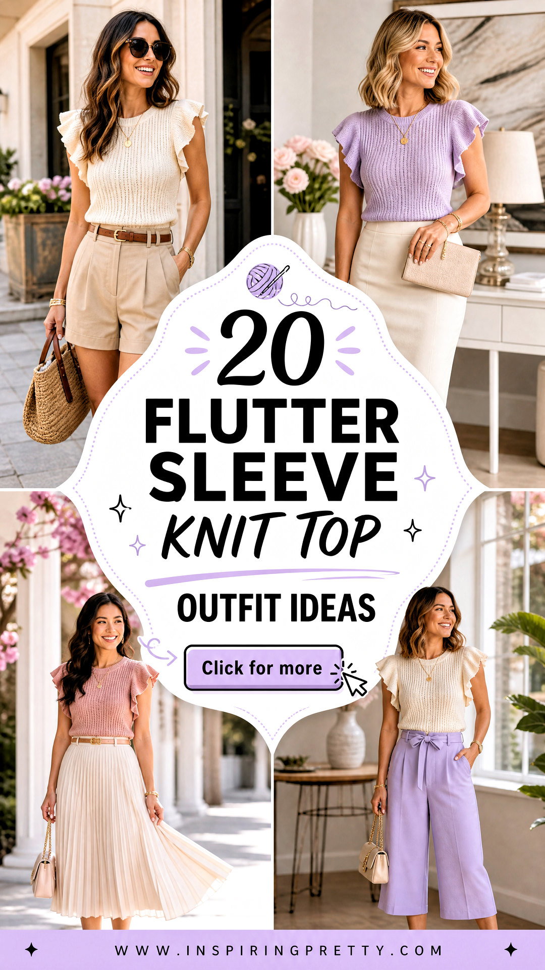 20 Flutter Sleeve Knit Top Outfit Ideas Cozy-Chic Looks - 20 Flutter Sleeve Knit Top Outfit Ideas: Cozy-Chic Looks