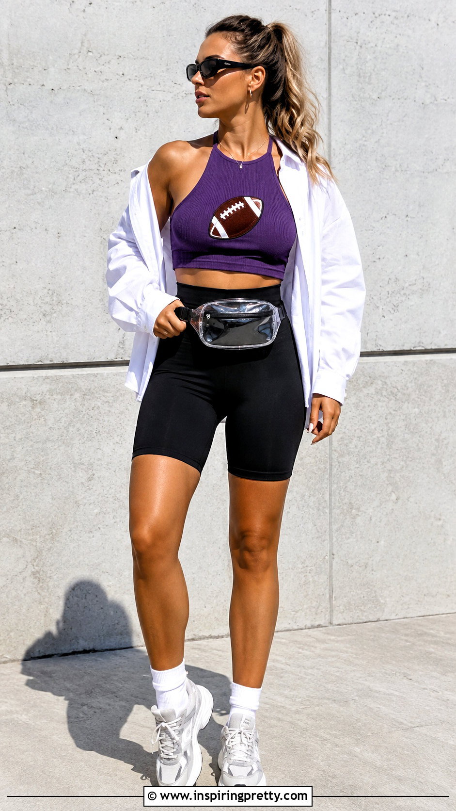 Football Halter Top With Biker Shorts - 25 Football Halter Top outfit ideas