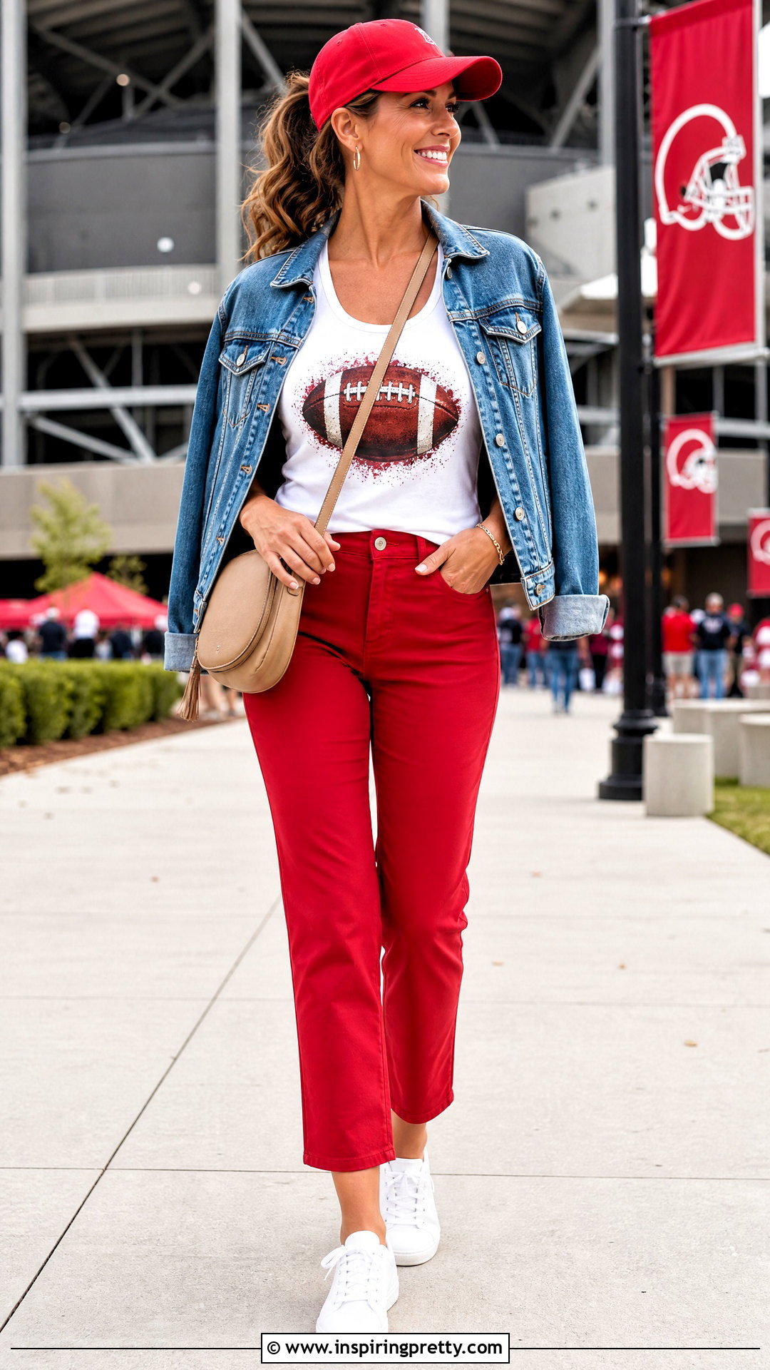 Football Mom Tank Top With Team Color Pants - 25 football mom tank tops outfit ideas