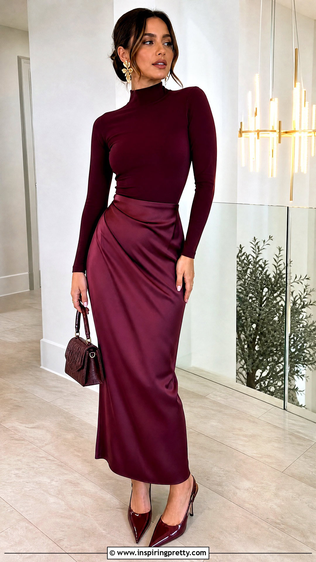 Forever New High Neck Top With Satin Maxi Skirt - 20 Forever New Tops Women's