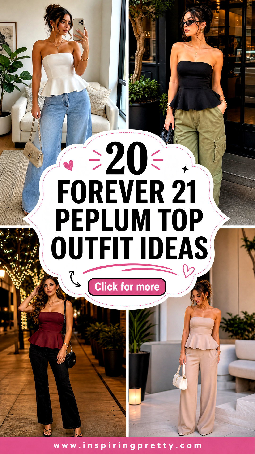 20 Forever 21 Peplum Top Outfit Ideas Chic Date-Night Looks - 20 Forever 21 Peplum Top Outfit Ideas: Chic Date-Night Looks