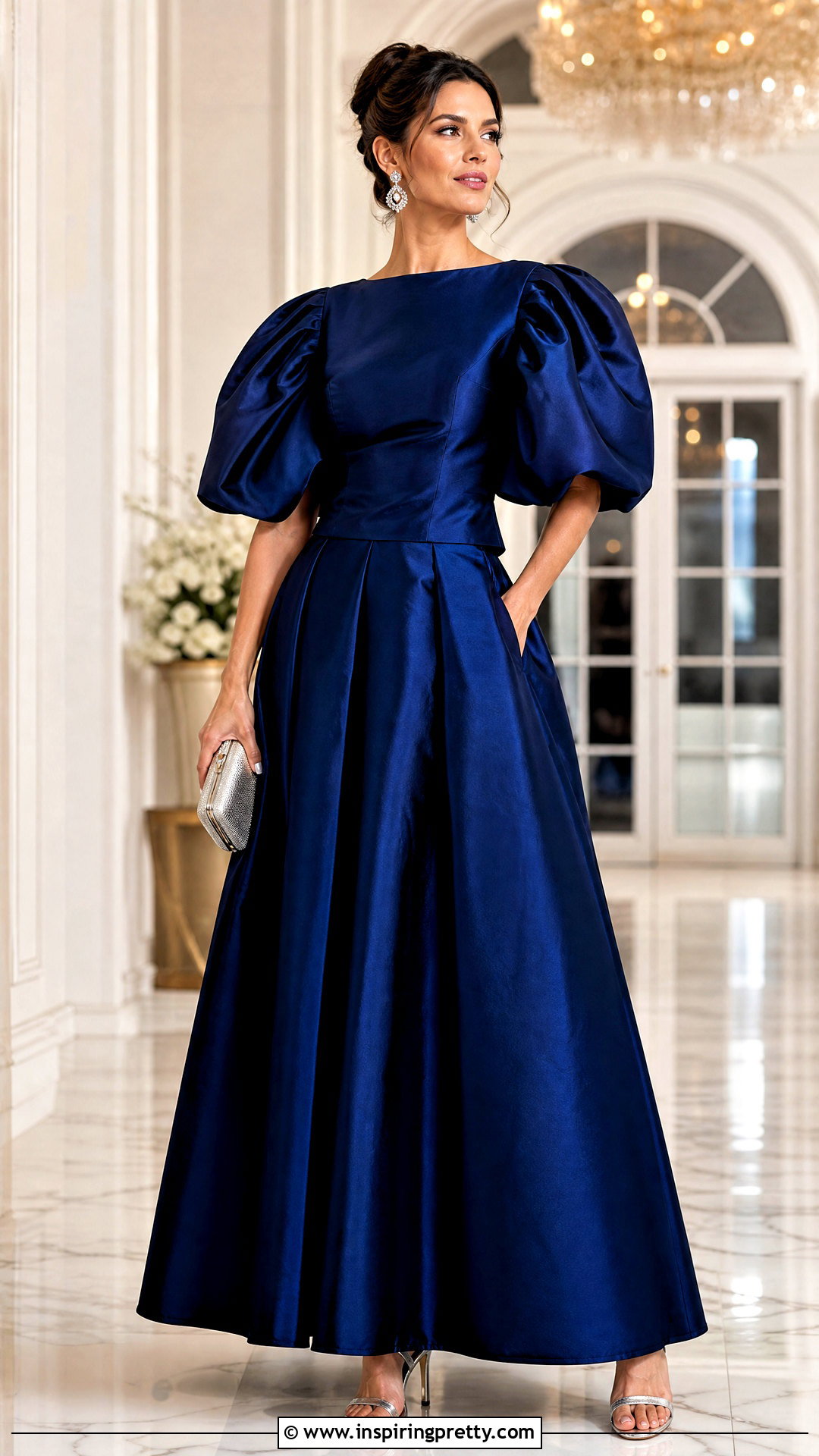 Formal Puff Sleeve Top And Full Skirt Set - 20 Puff Sleeve Top And Skirt Set ideas