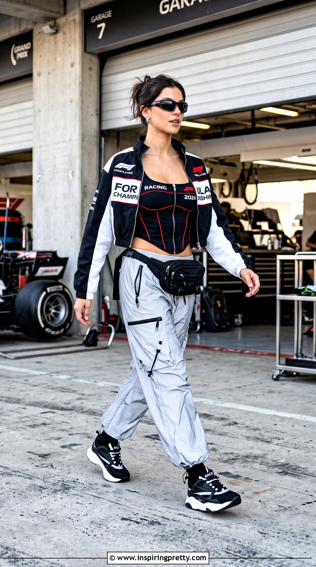Formula Corset Top With Parachute Pants - 25 Formula 1 Corset Top outfit ideas