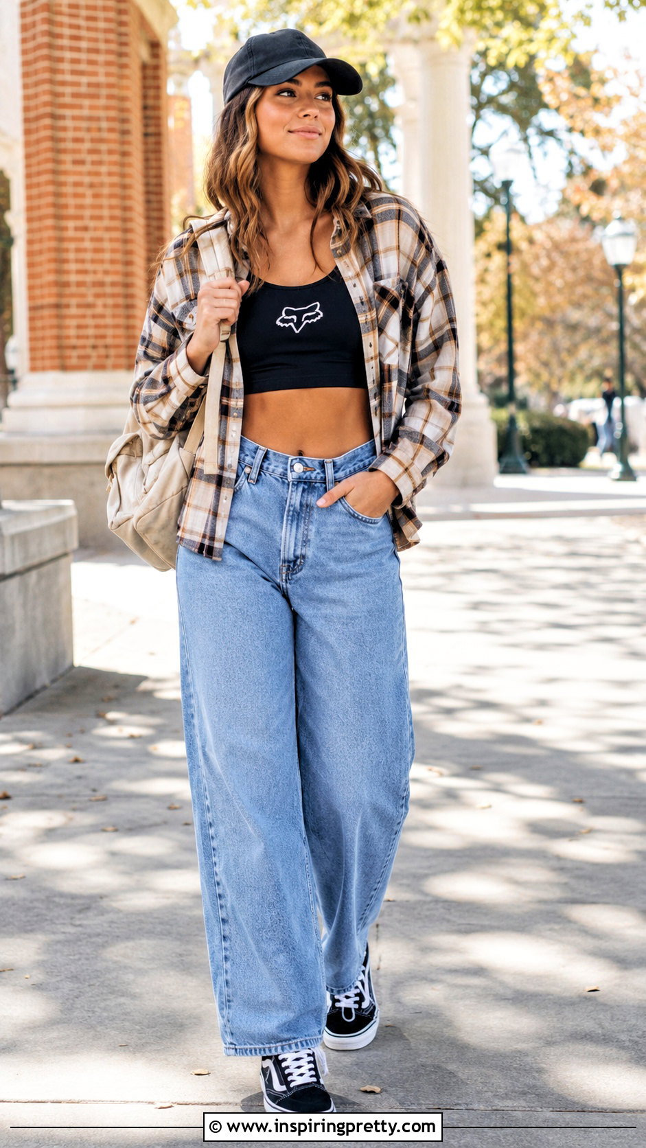Fox Crop Top With Flannel And Jeans - 20 fox crop top outfit ideas