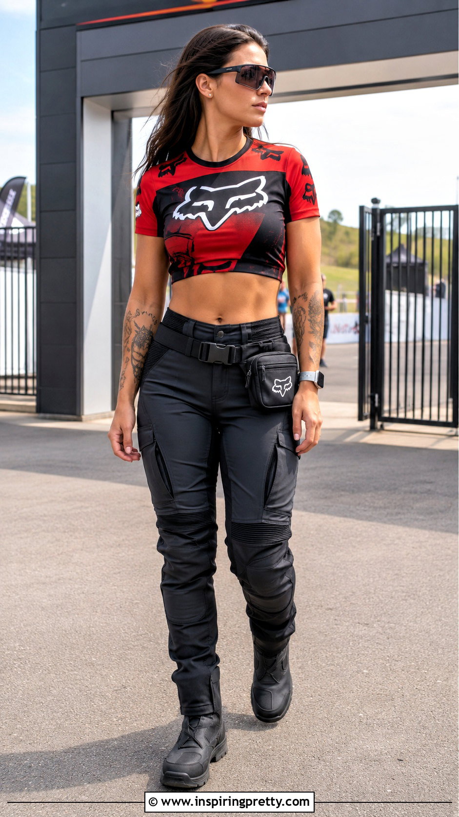 Fox Crop Top With Moto Pants - 20 fox crop top outfit ideas