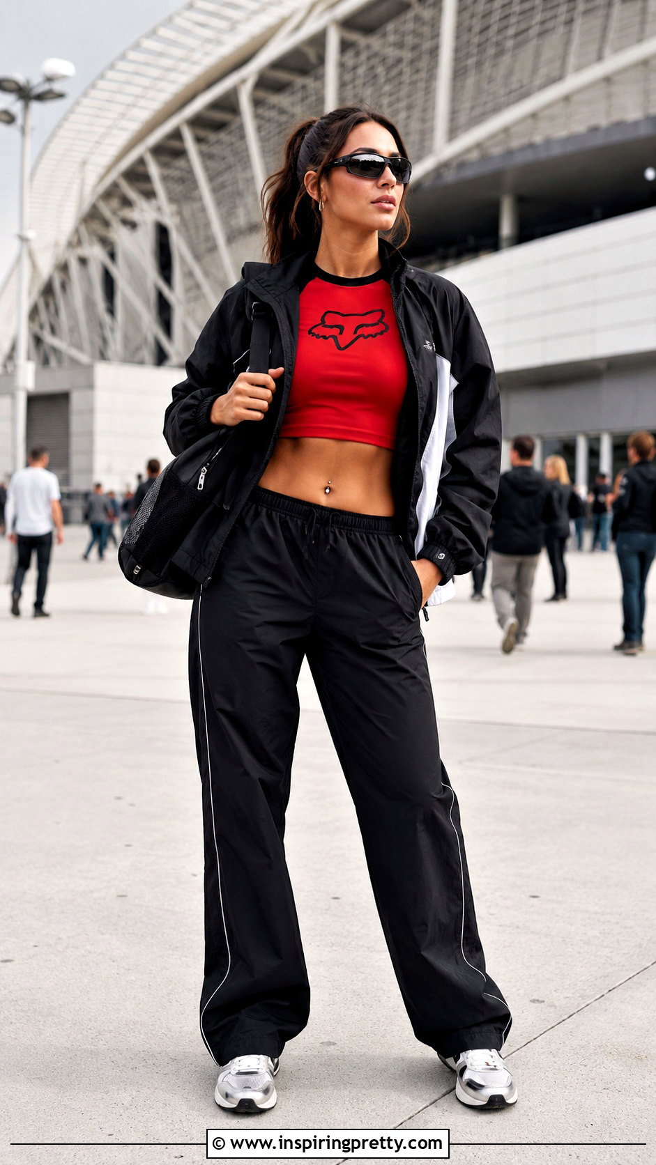 Fox Crop Top With Track Pants - 20 fox crop top outfit ideas