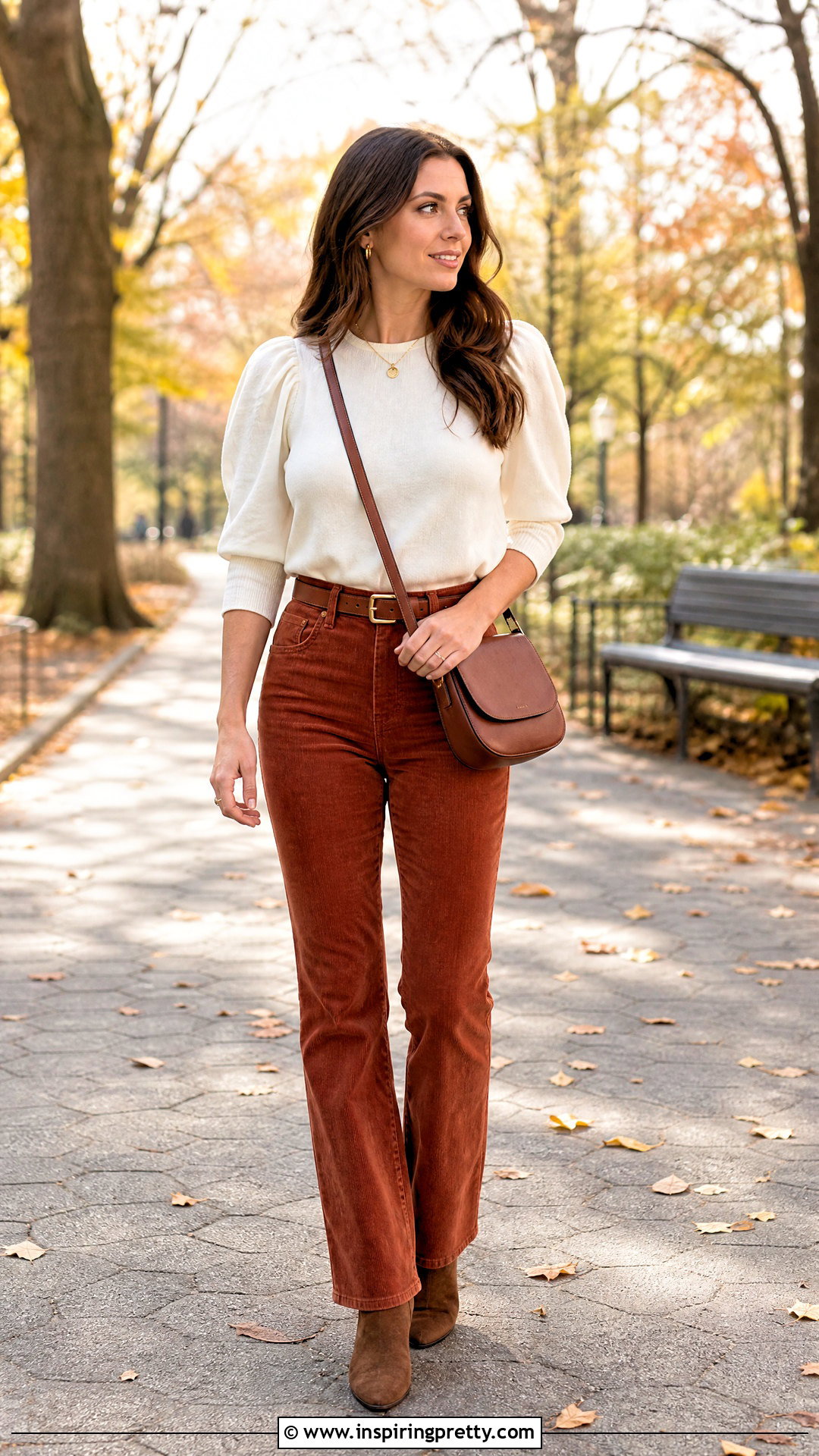 Frame Puff Sleeve Top With Corduroy Pants - 20 Frame Puff Sleeve Top outfit ideas