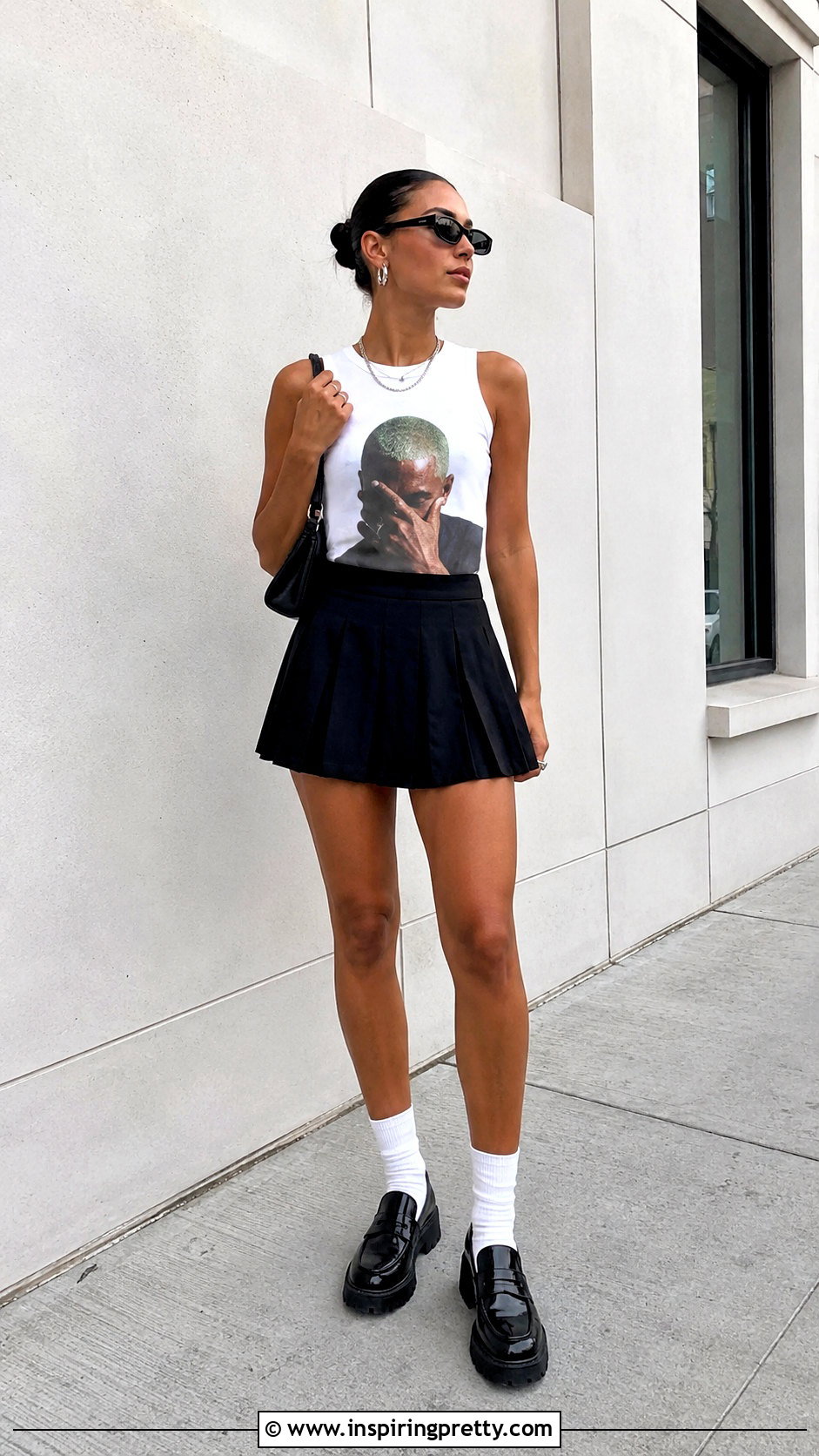 Frank Ocean Tank Top With Black Mini Skirt - 25 Frank Ocean Tank Top outfit ideas