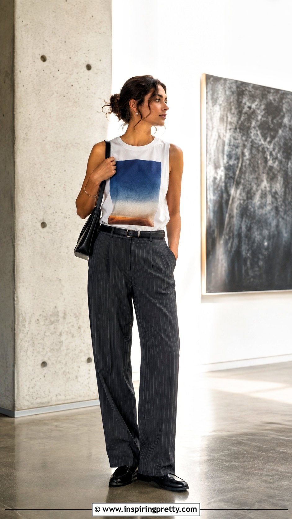 Frank Ocean Tank Top With Pinstripe Trousers - 25 Frank Ocean Tank Top outfit ideas