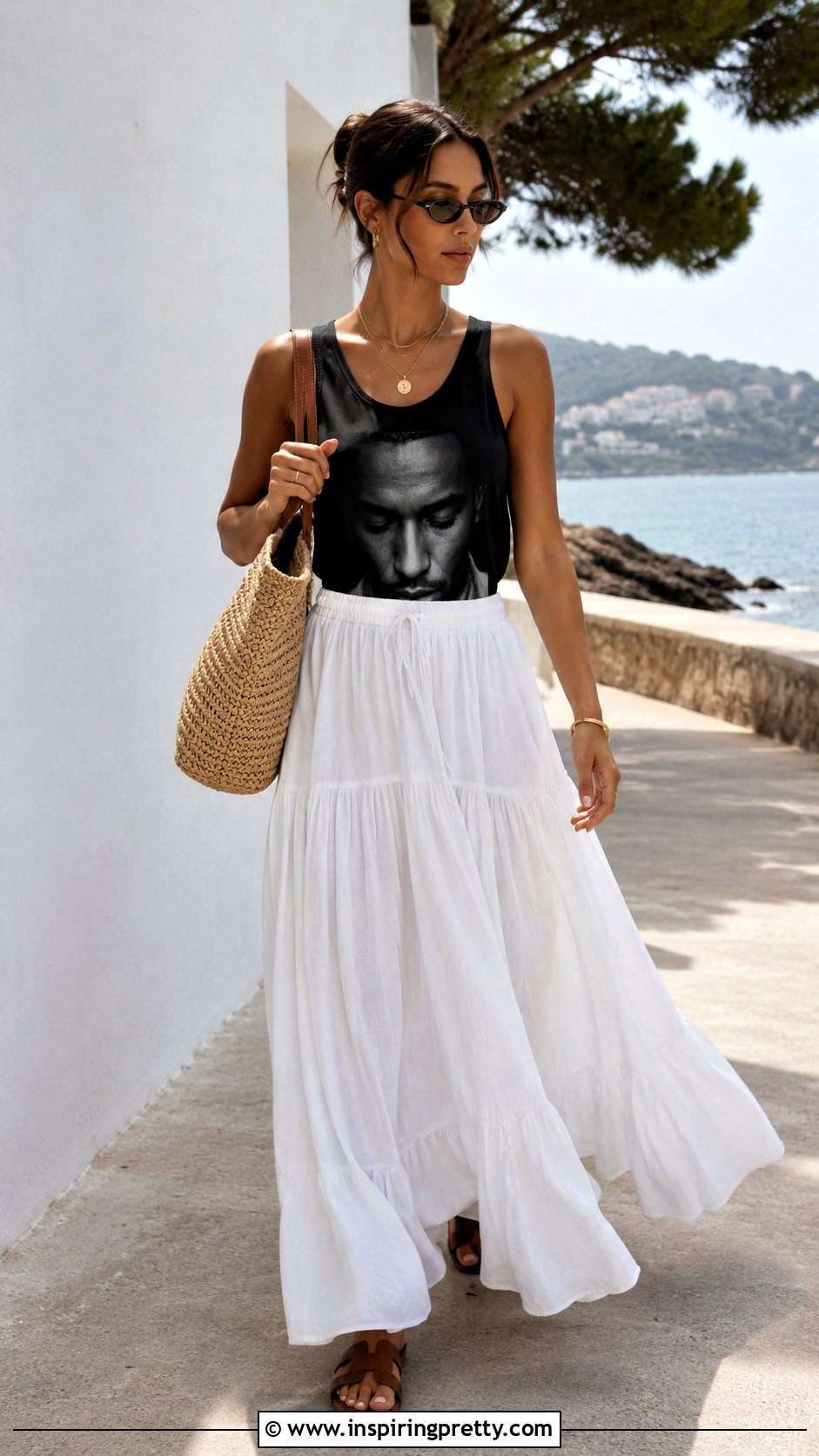 Frank Ocean Tank Top With White Maxi Skirt - 25 Frank Ocean Tank Top outfit ideas