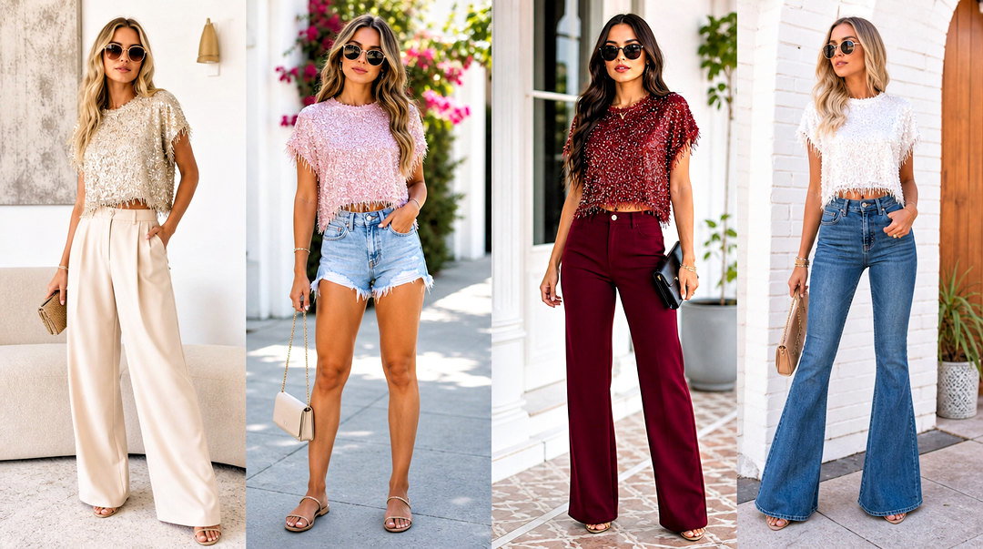 20 Frayed Sequin Top Outfit Ideas for Dazzling Nights Out