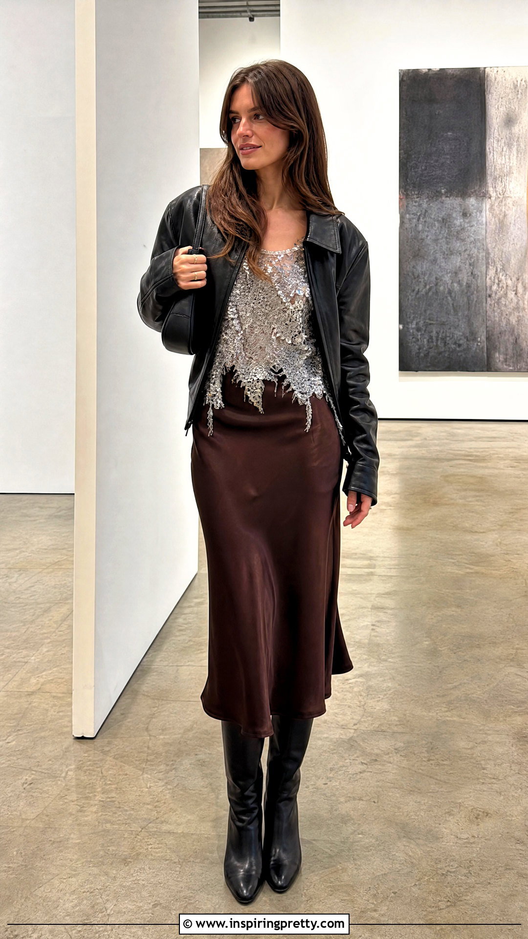 Frayed Sequin Top With Slip Skirt And Boots - 20 Frayed Sequin Top outfit ideas