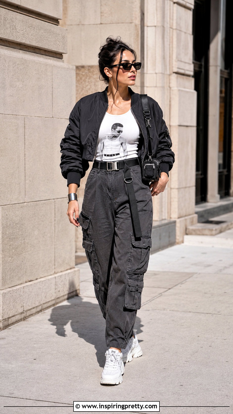 Freddie Mercury White Tank Top With Cargo Pants - 20 Freddie Mercury White Tank Top Outfit ideas